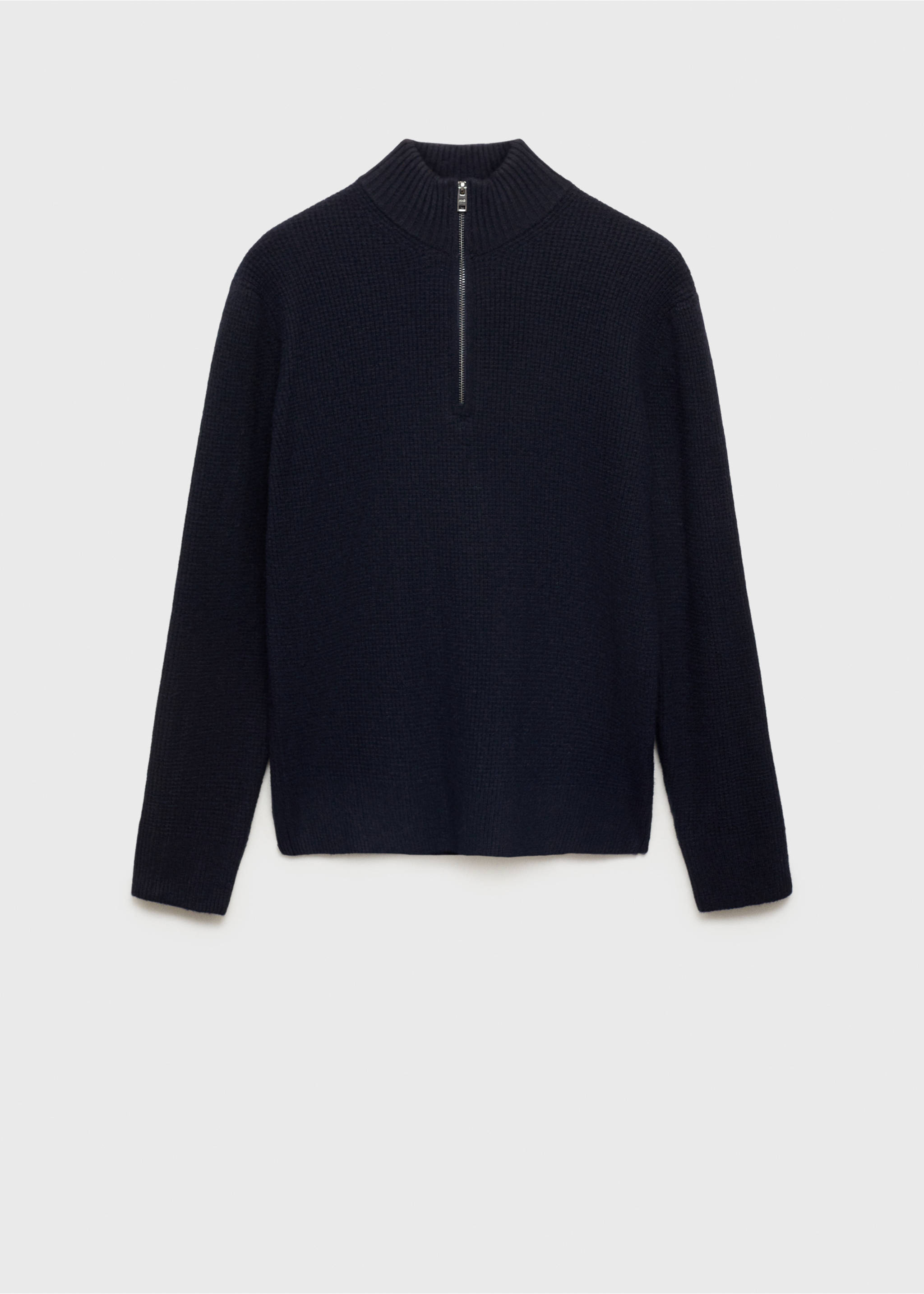 Knitted sweater with perkins neck - Article without model, Dark Navy. Ref: 77007951-00.