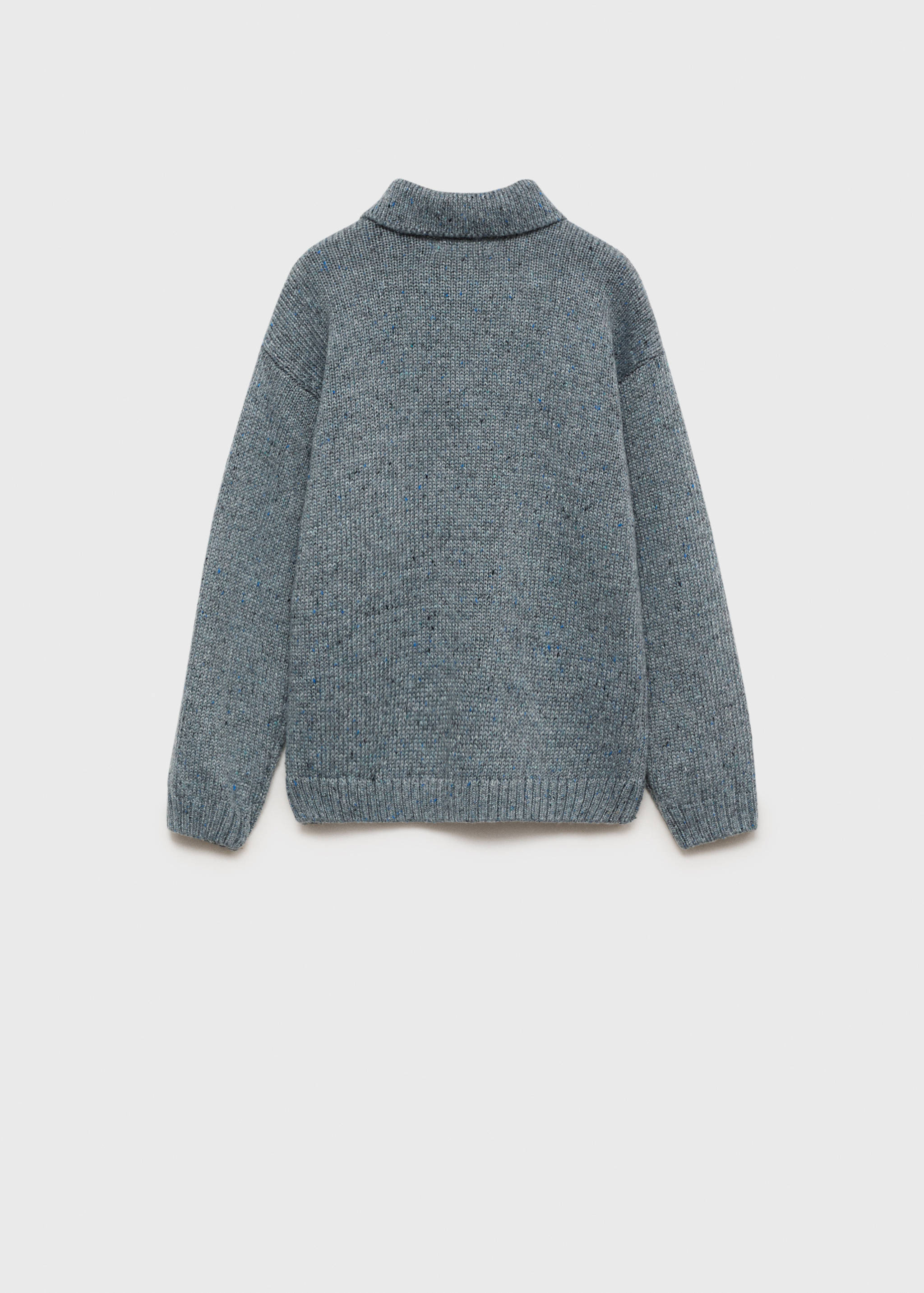 Knitted polo-neck sweater - Reverse of the article