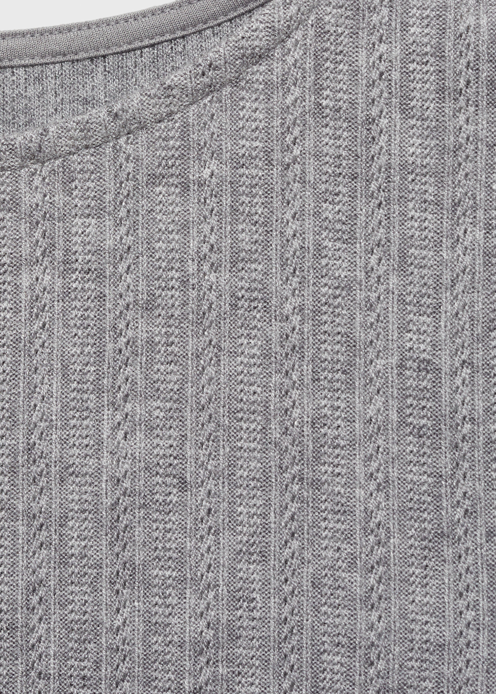 Long-sleeved pointelle t-shirt - Details of the article 8