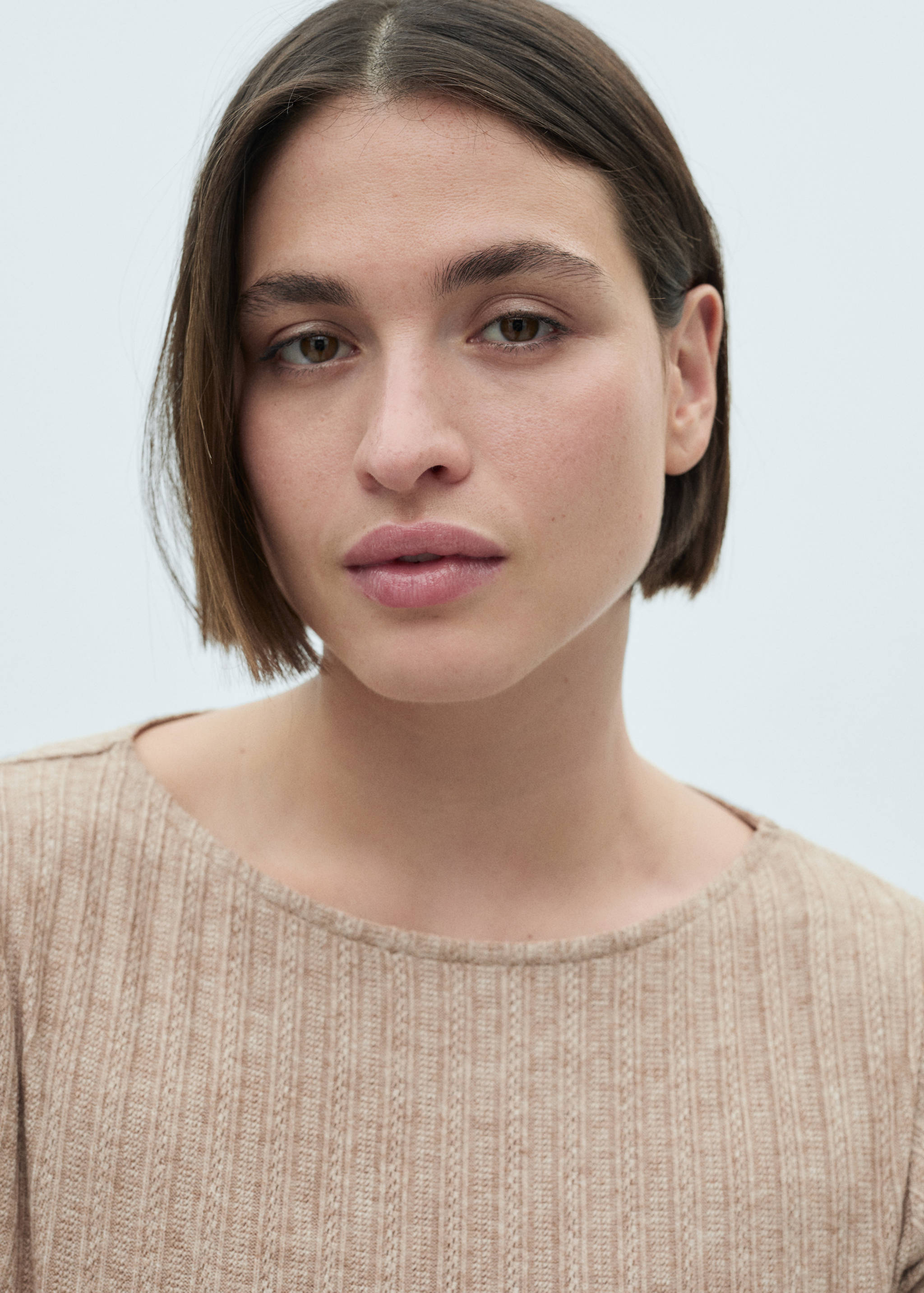 Long-sleeved pointelle t-shirt - Details of the article 4