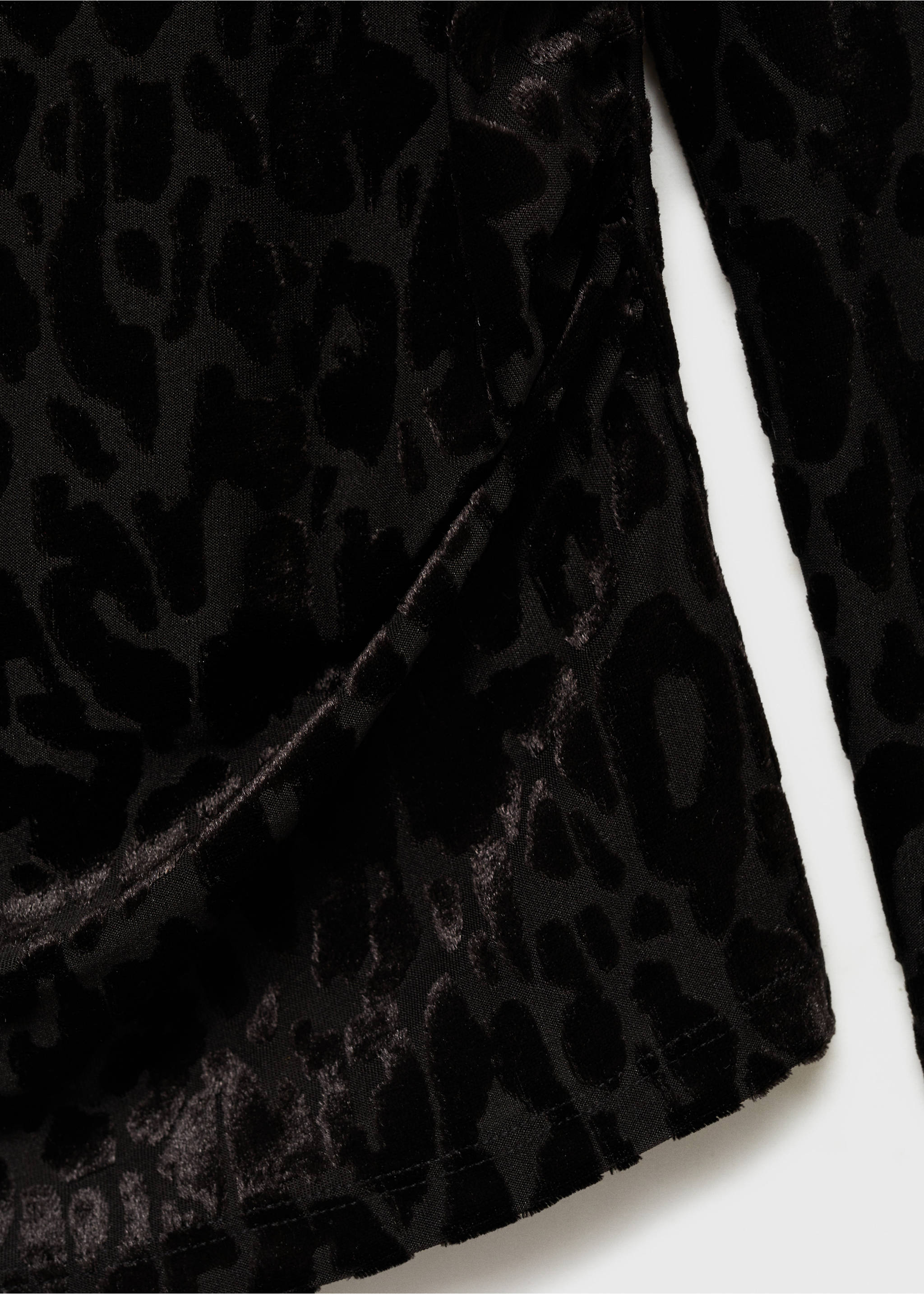 Leopard-print long-sleeved t-shirt - Details of the article 0, Black. Ref: 77008271-00.