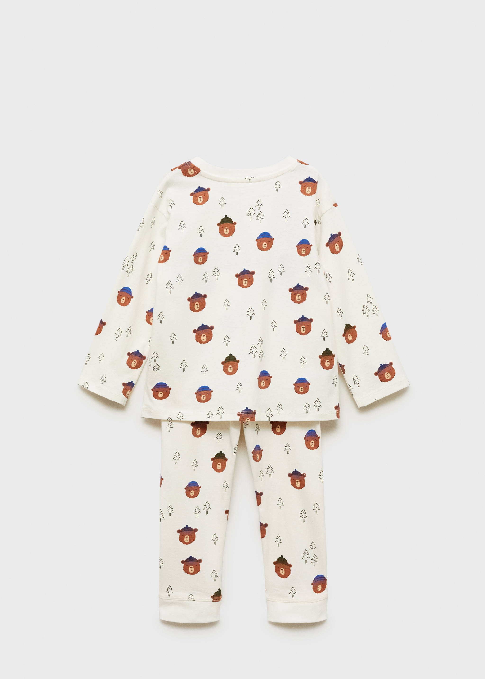 Langer Pyjama mit Weihnachtsmotiv - Rückseite des Artikels