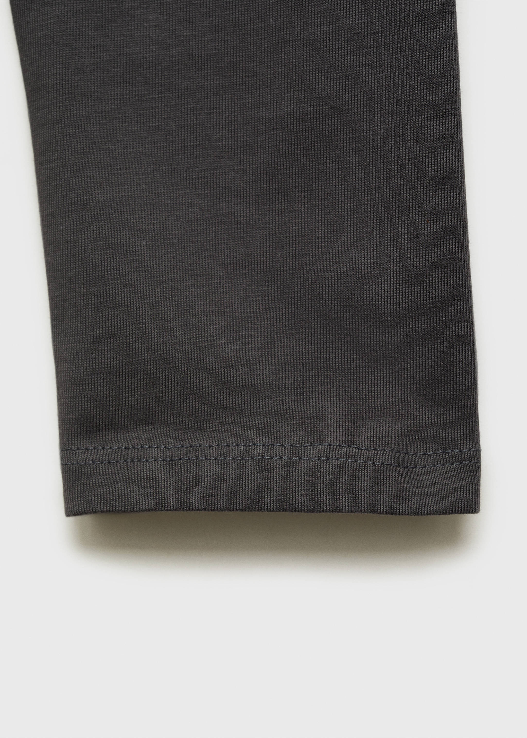 T-shirt with gathered details - Details of the article 0, Charcoal. Ref: 77008277-00.