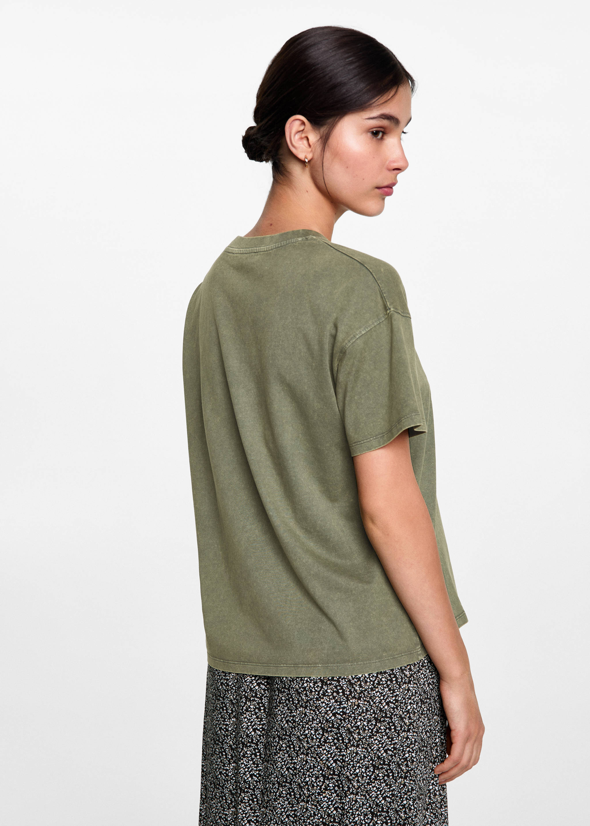 Tryckt text t-shirt - Artikelns baksida