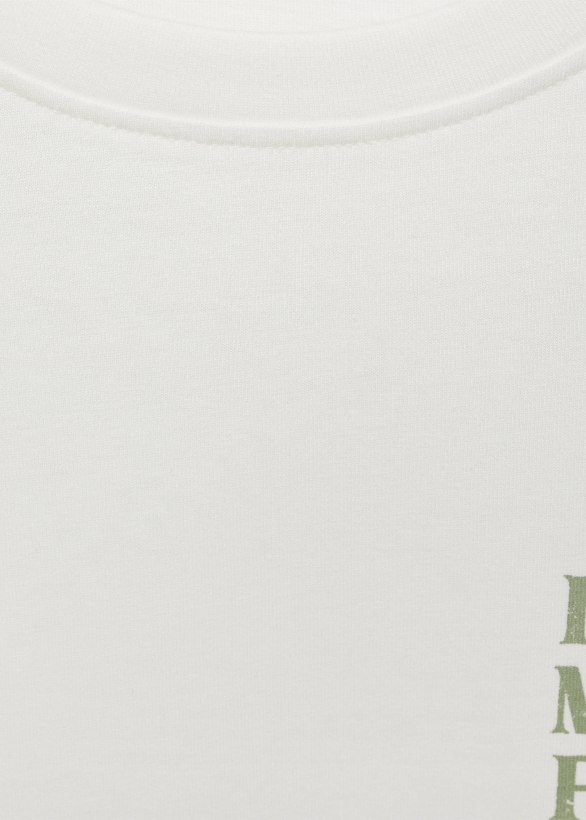 Tryckt bomull-blandning t-shirt - Detaljer om artikeln 8, Benvit. Ref: 77008281-00.