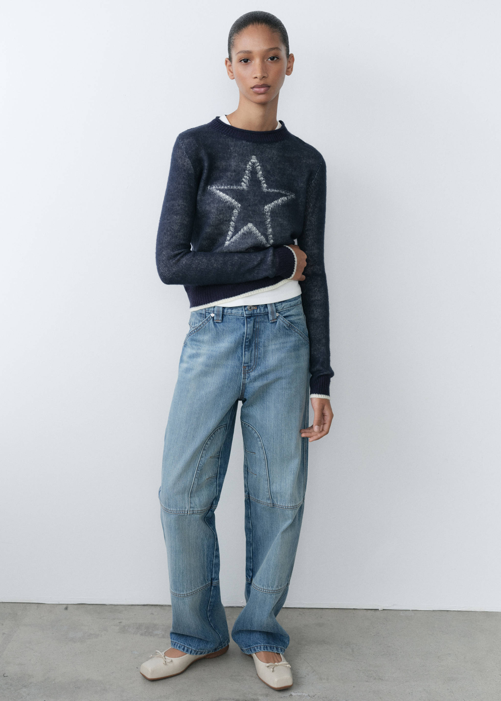 Star knitted sweater - General plane