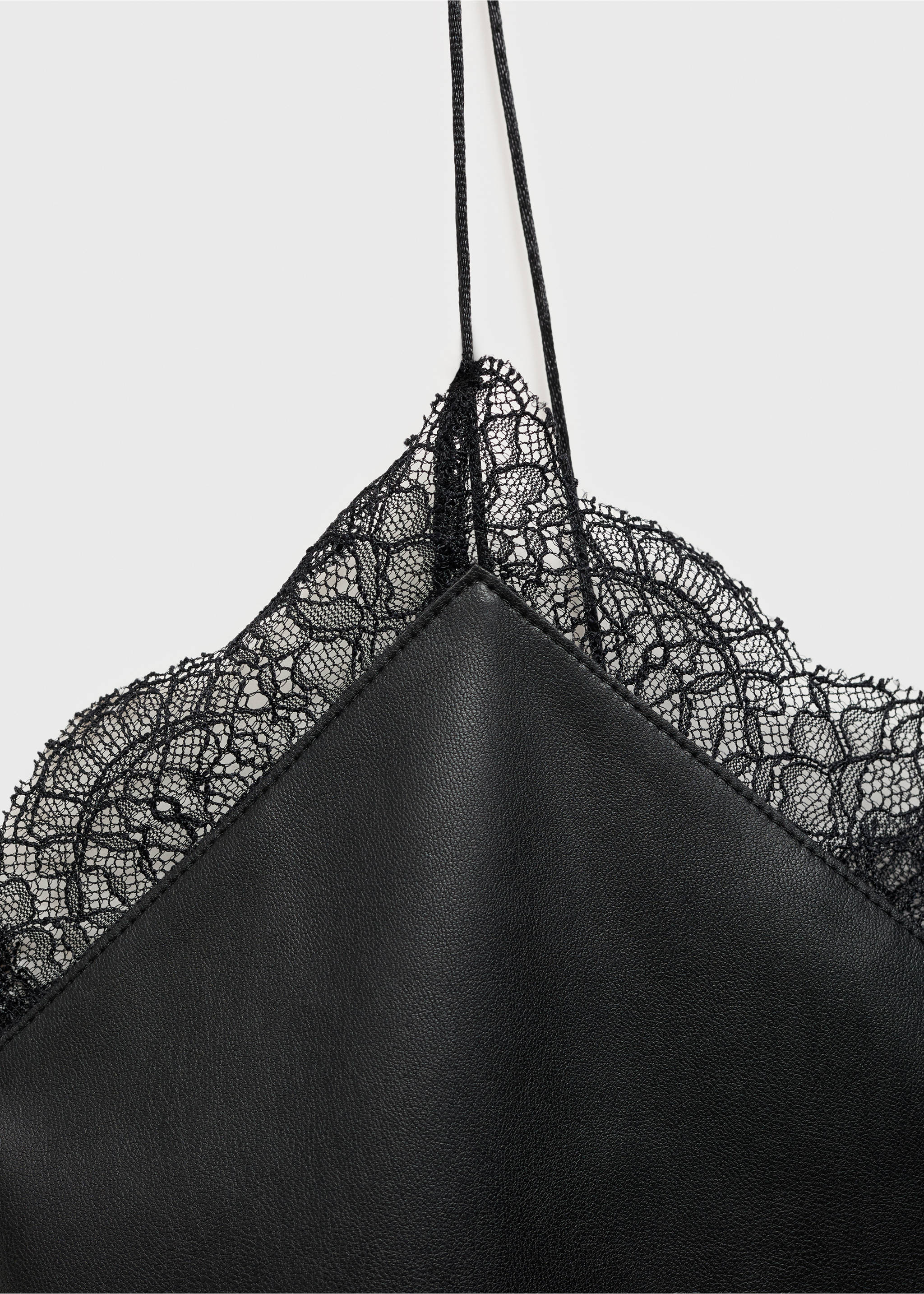 Top lencero efecto piel - Detalle del artículo 8, Negro. Ref: 77009033-00.