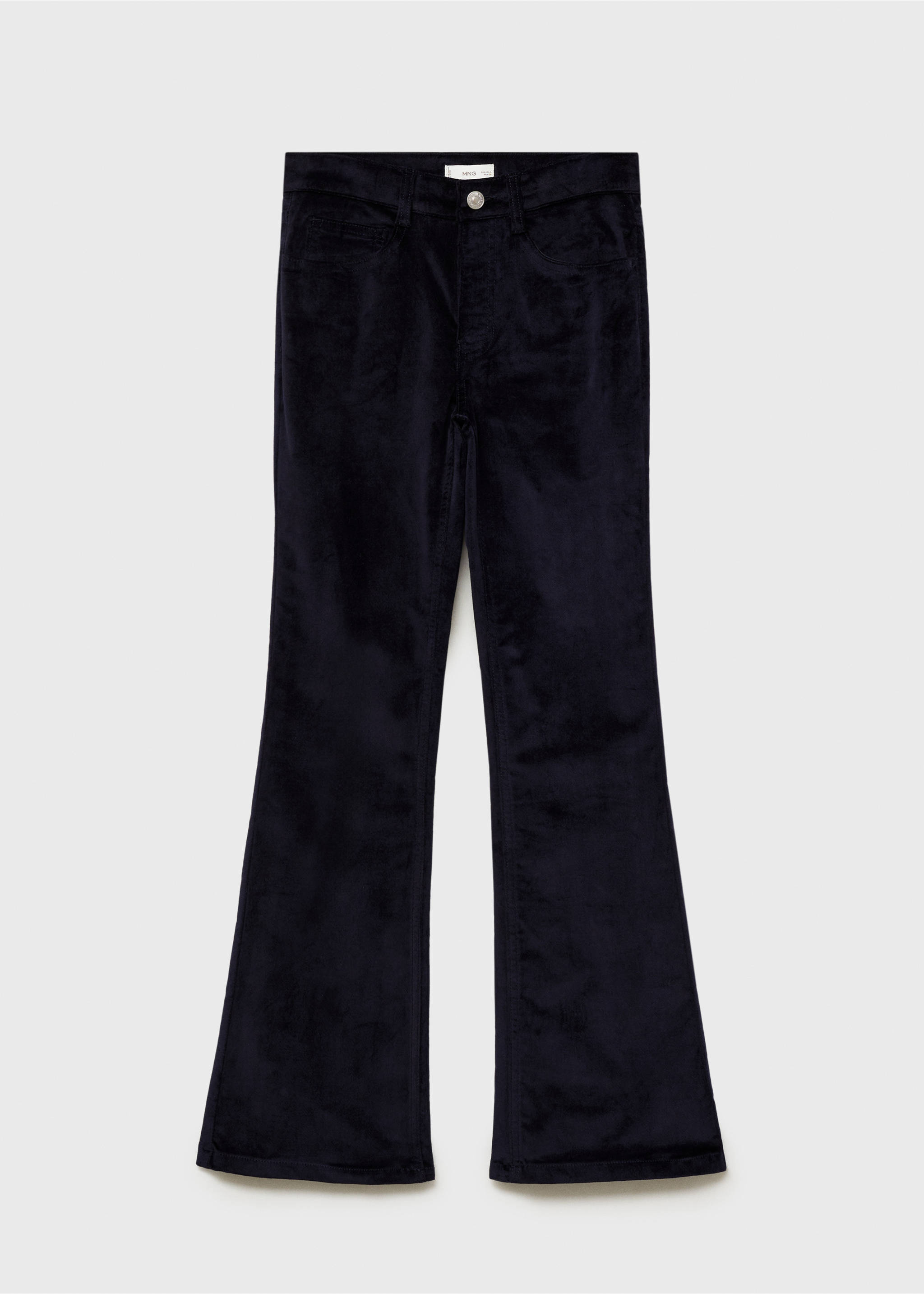 Schlaghose aus Samt - Artikel ohne Model, Dunkles Marineblau. Ref: 77009034-00.