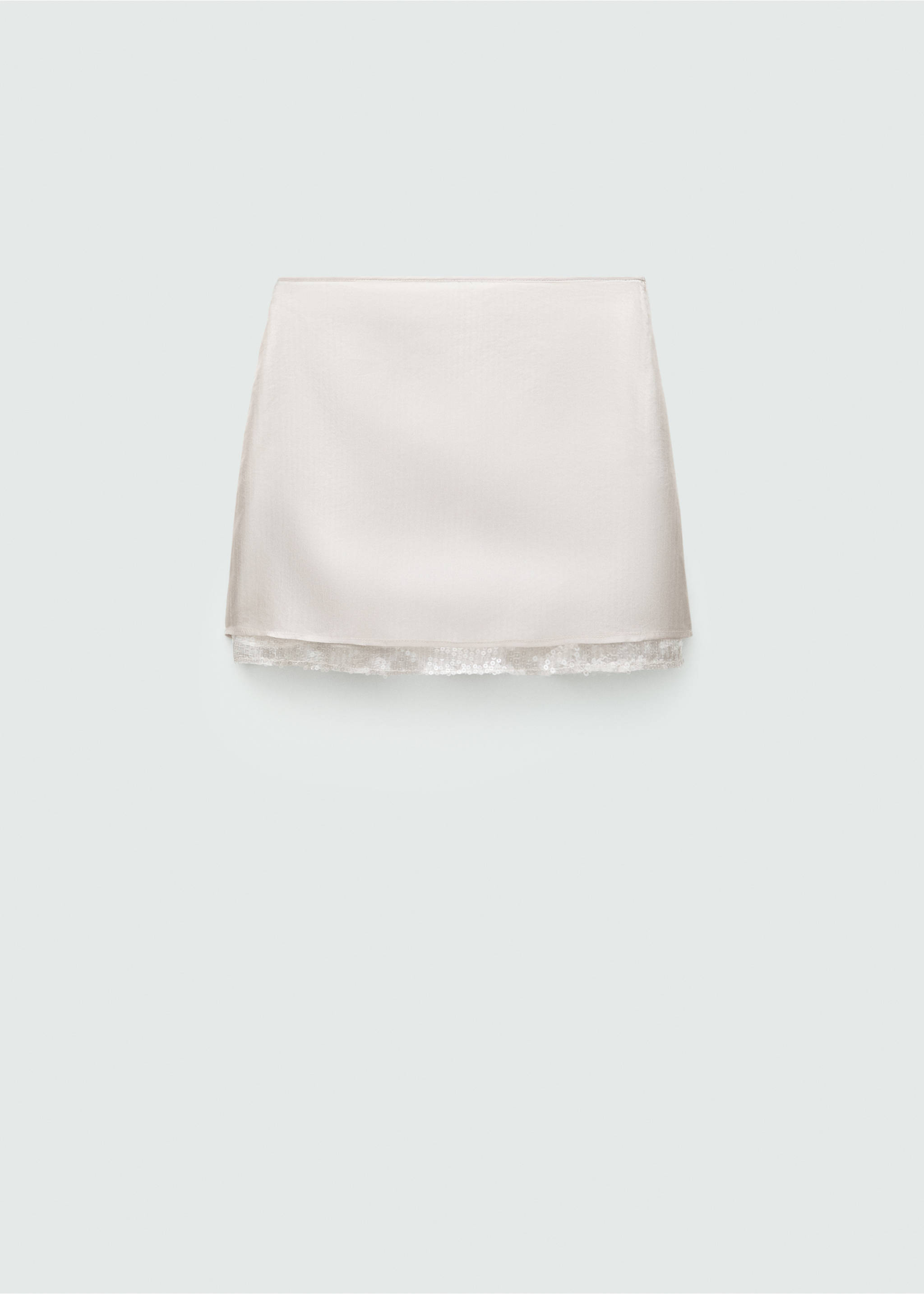 Minifalda lentejuelas - Artículo sin modelo, Crudo. Ref: 77009037-00.