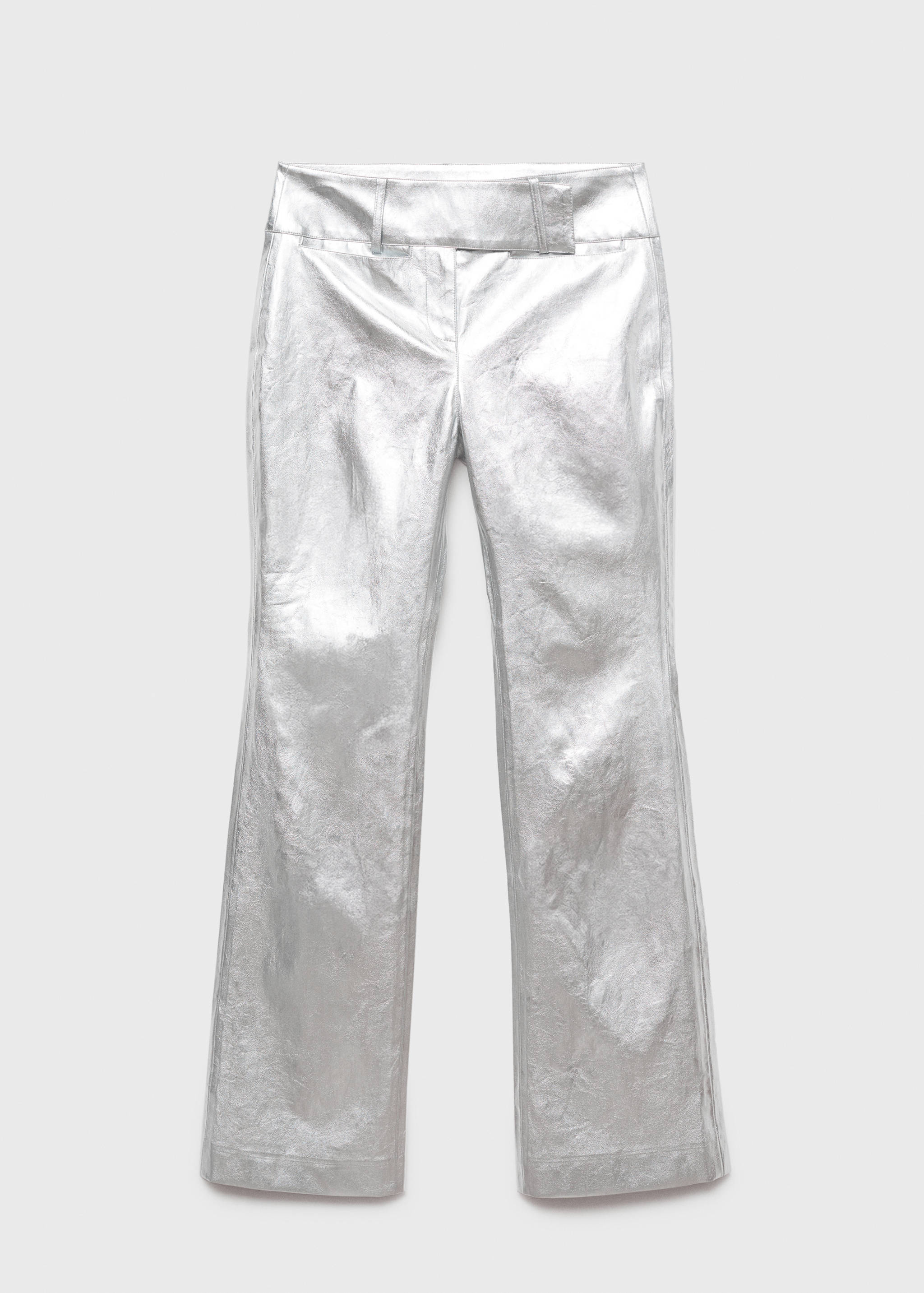 Metallic straight-fit trousers - Article without model