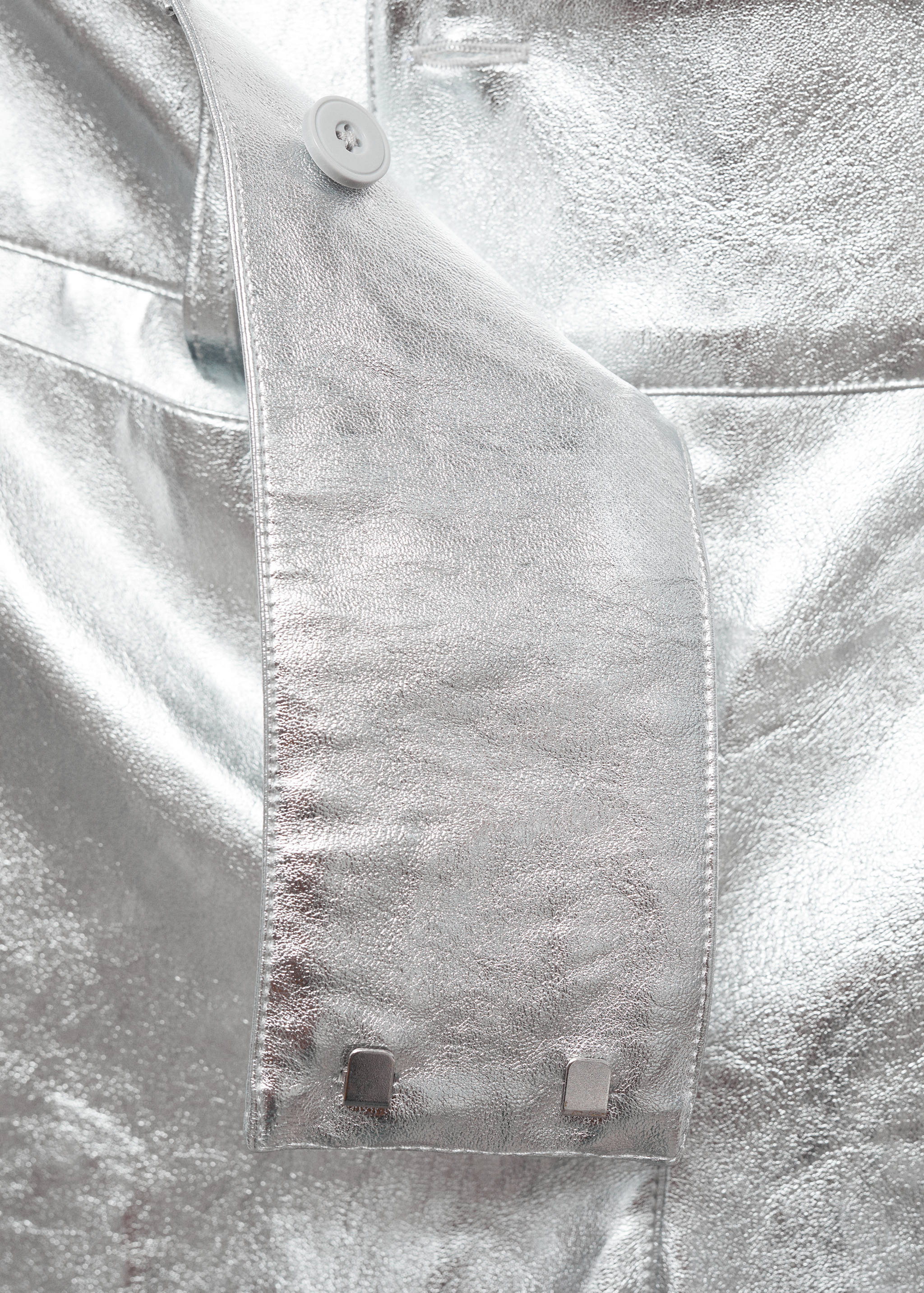 Metallic straight-fit trousers - Details of the article 8