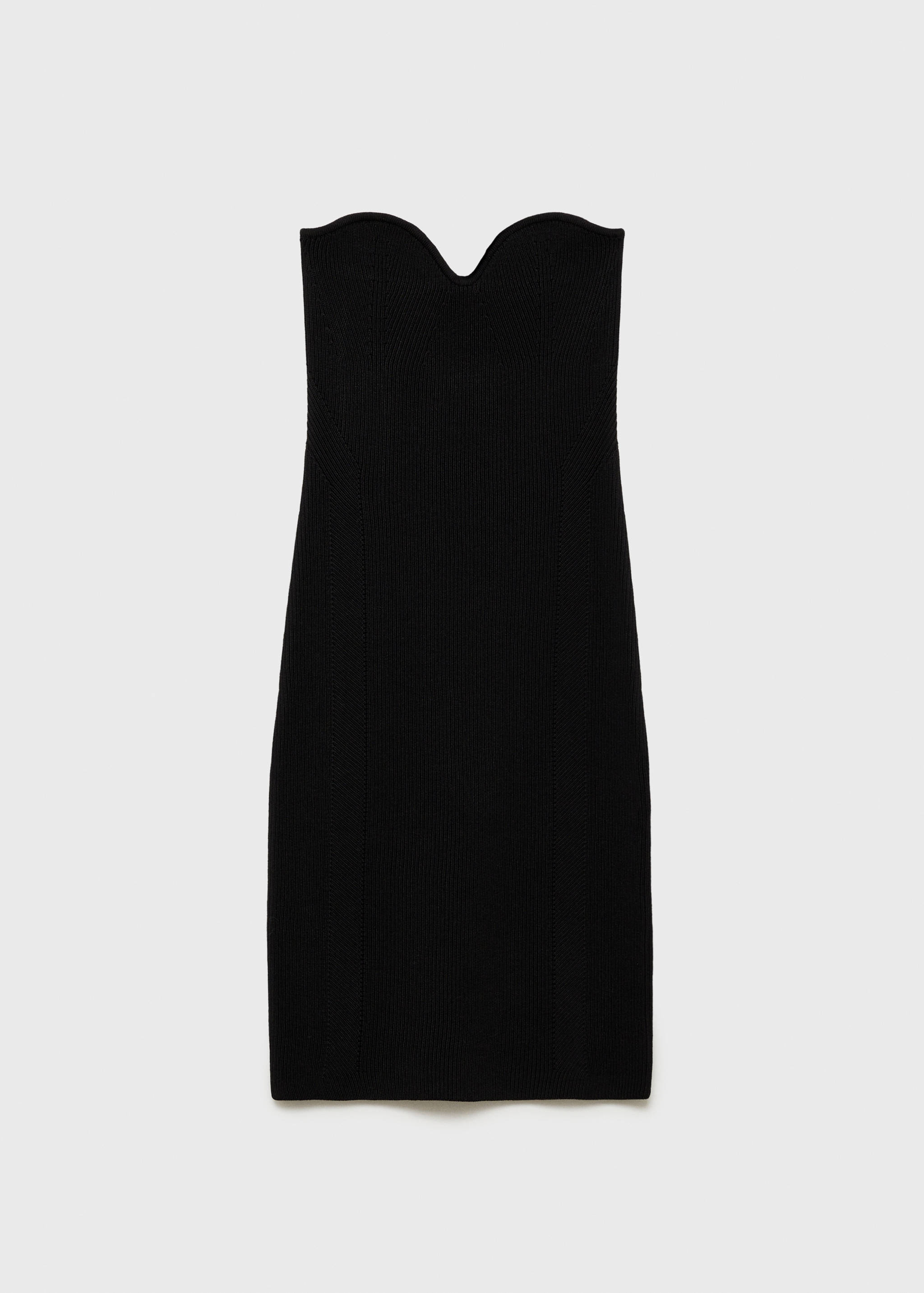 Heart-neckline knitted dress - Article without model