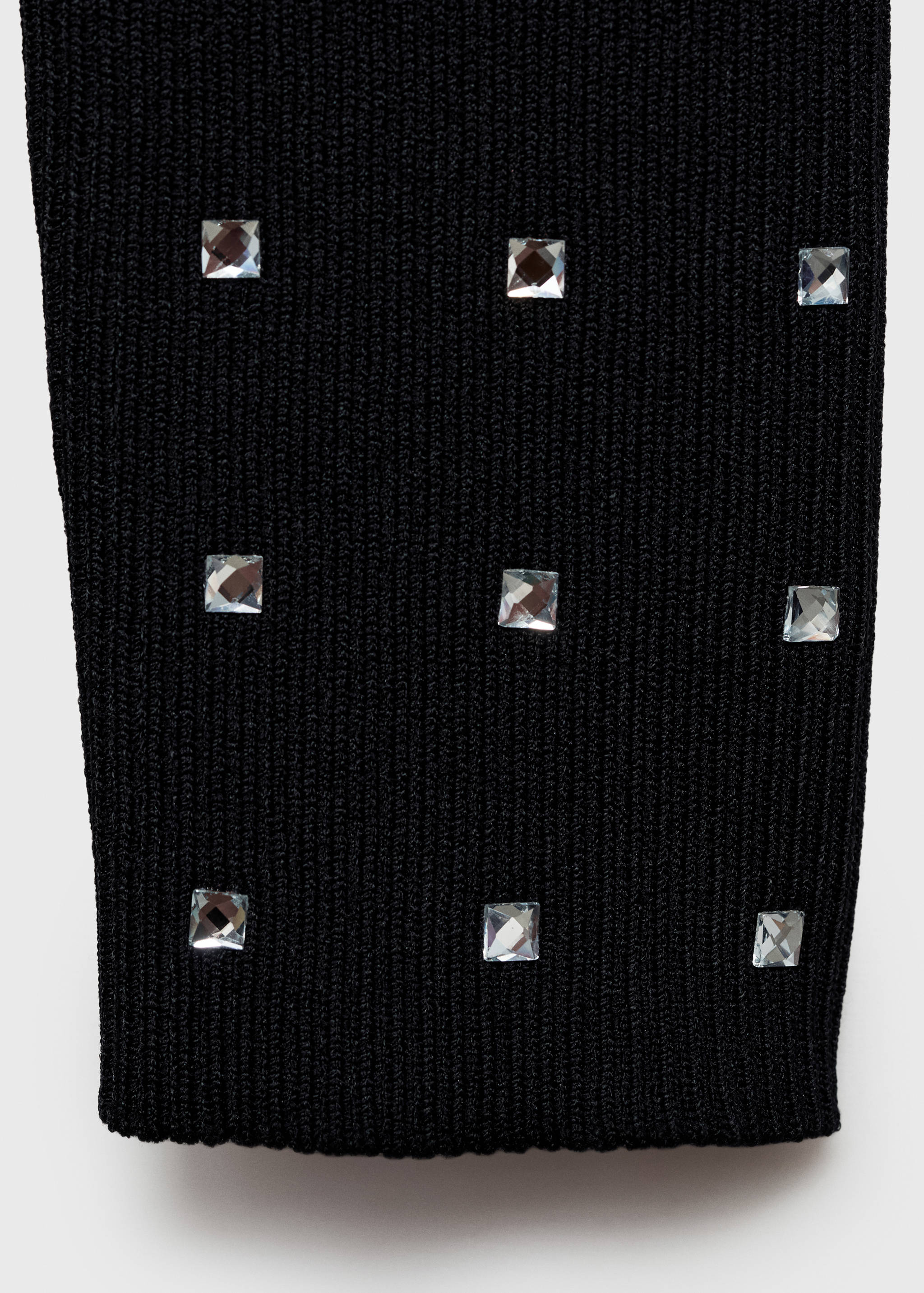 Knitted dress with rhinestone detail - Details of the article 0