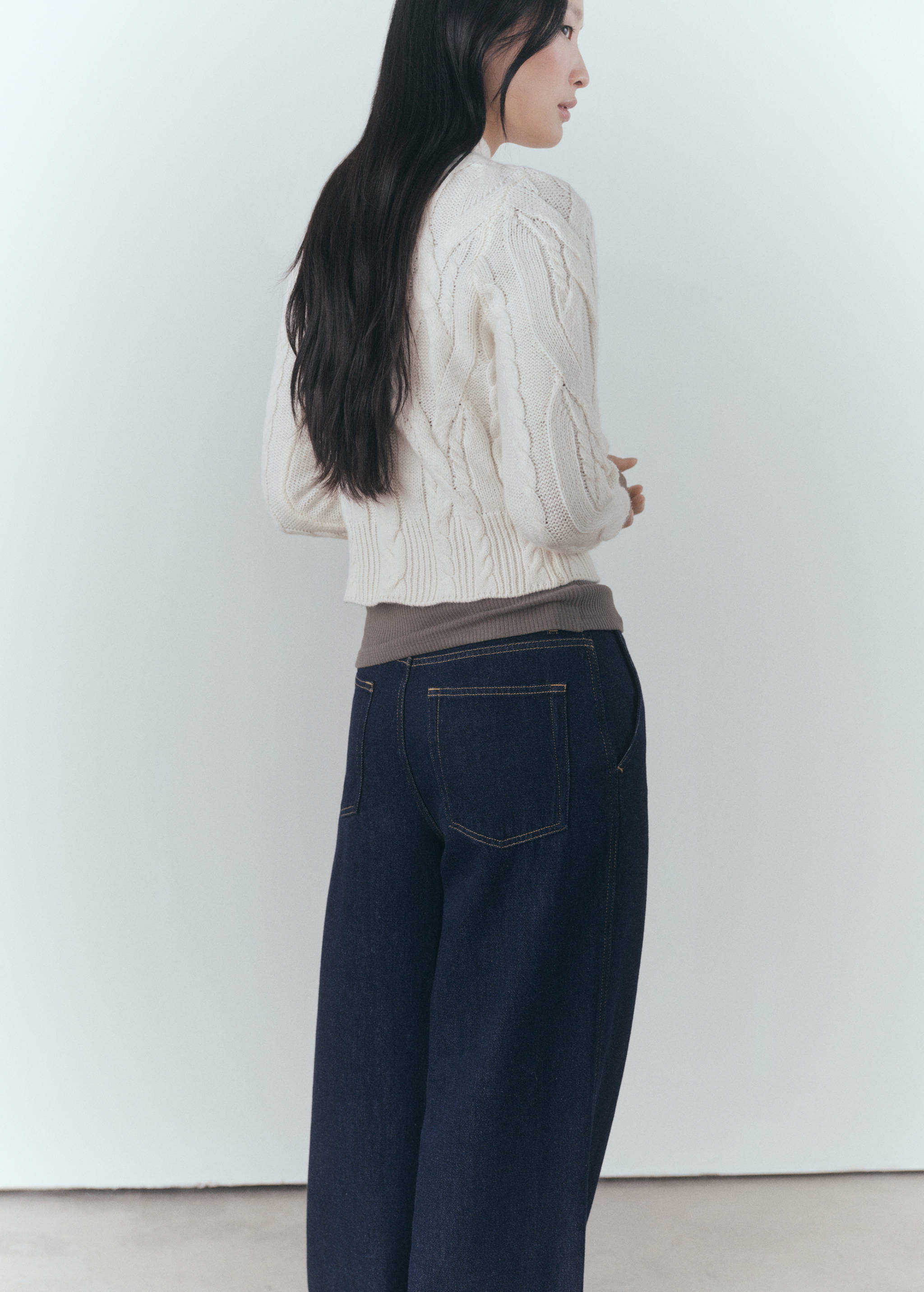 Jersey trenzado cuello perkins - Reverso del artículo