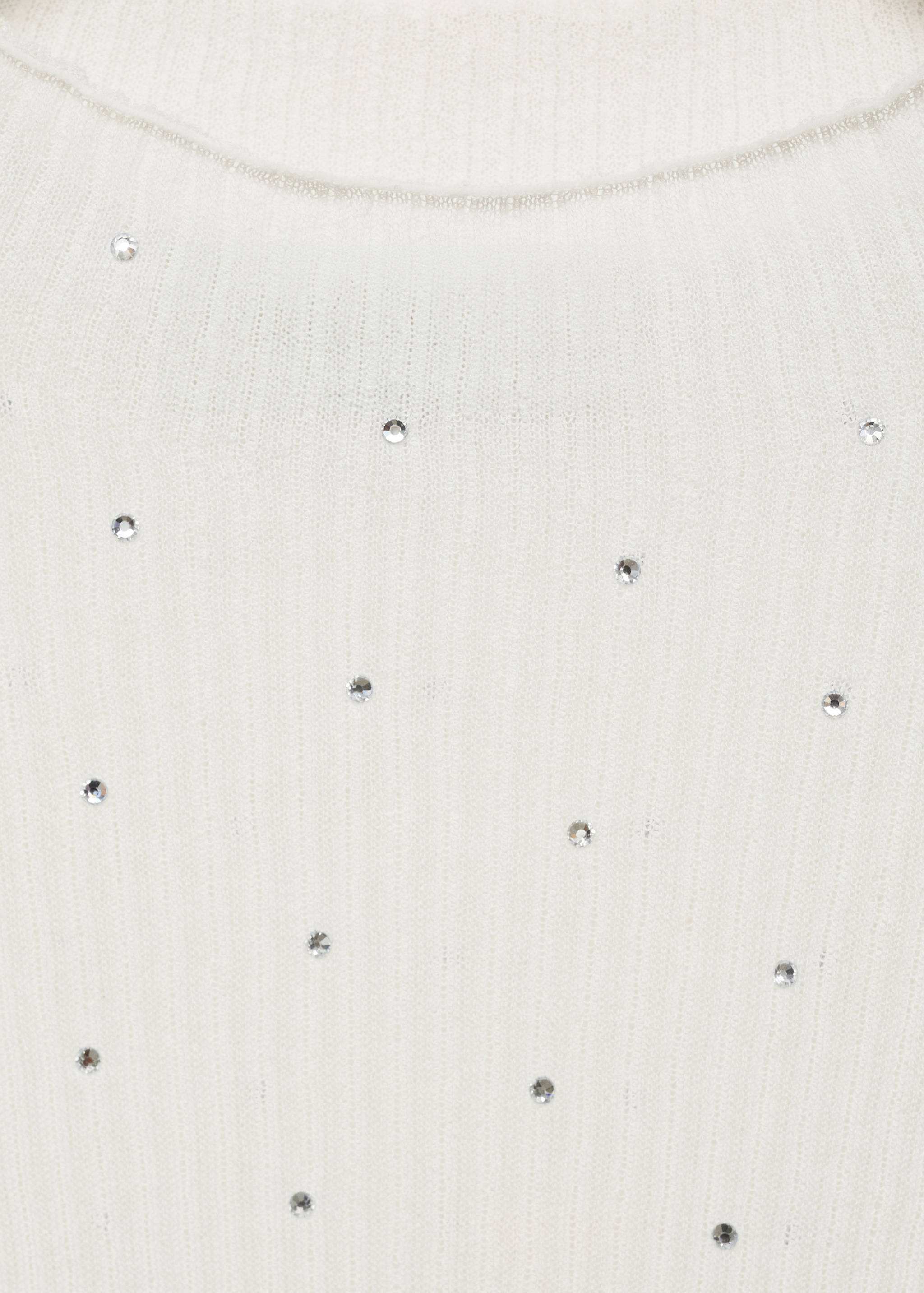 Rhinestone detail ribbed sweater - Details of the article 8