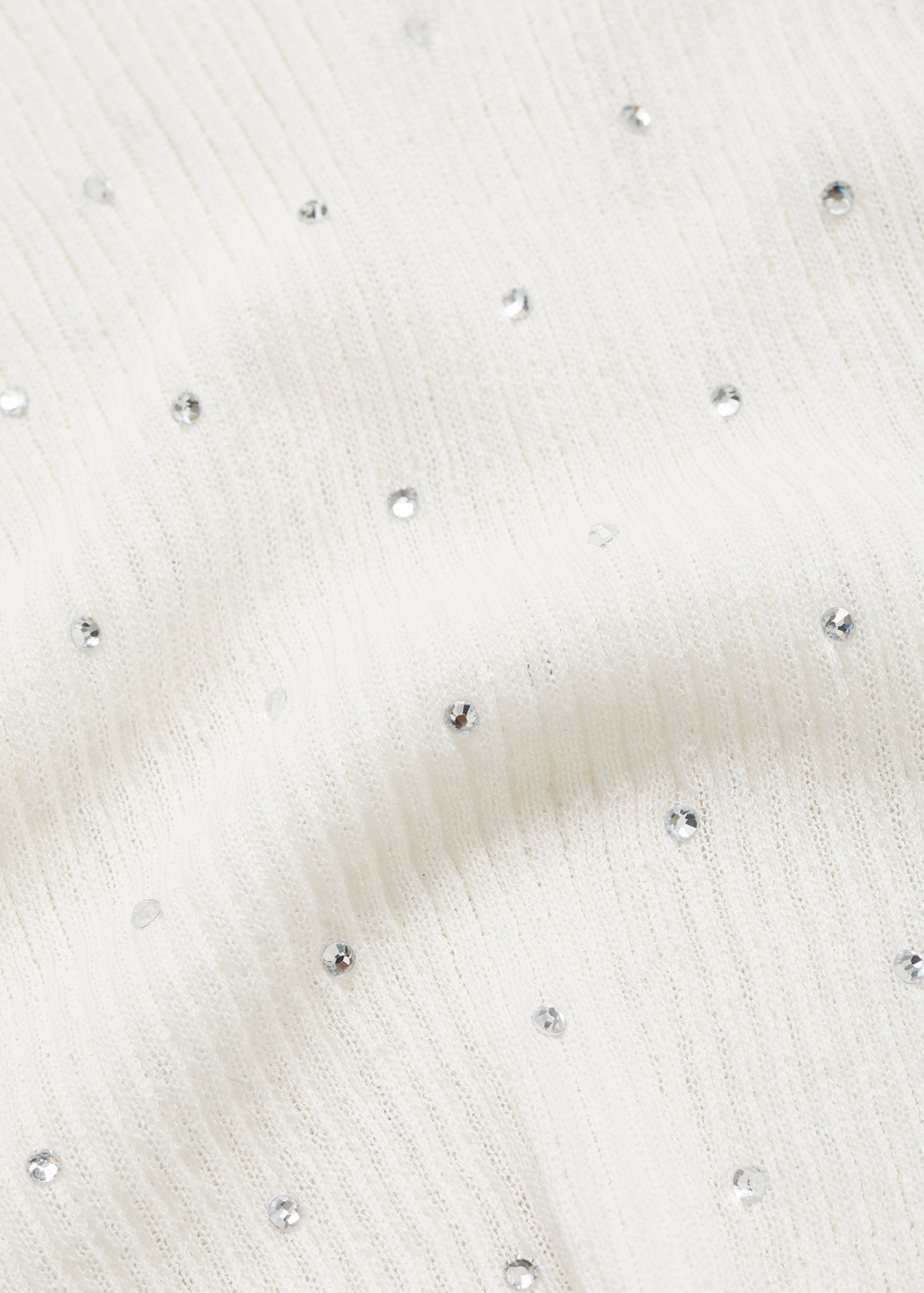 Rhinestone detail ribbed sweater - Details of the article 0
