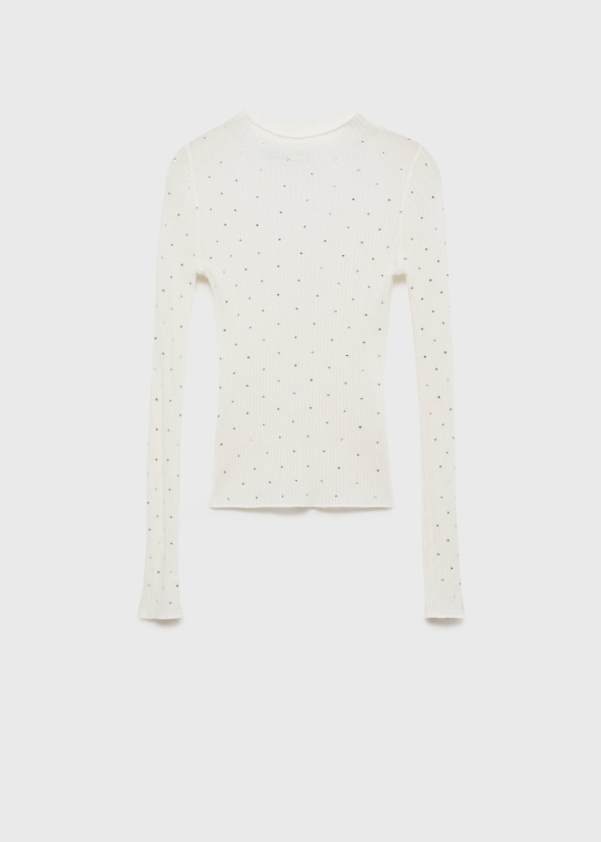 Rhinestone detail ribbed sweater - Article without model