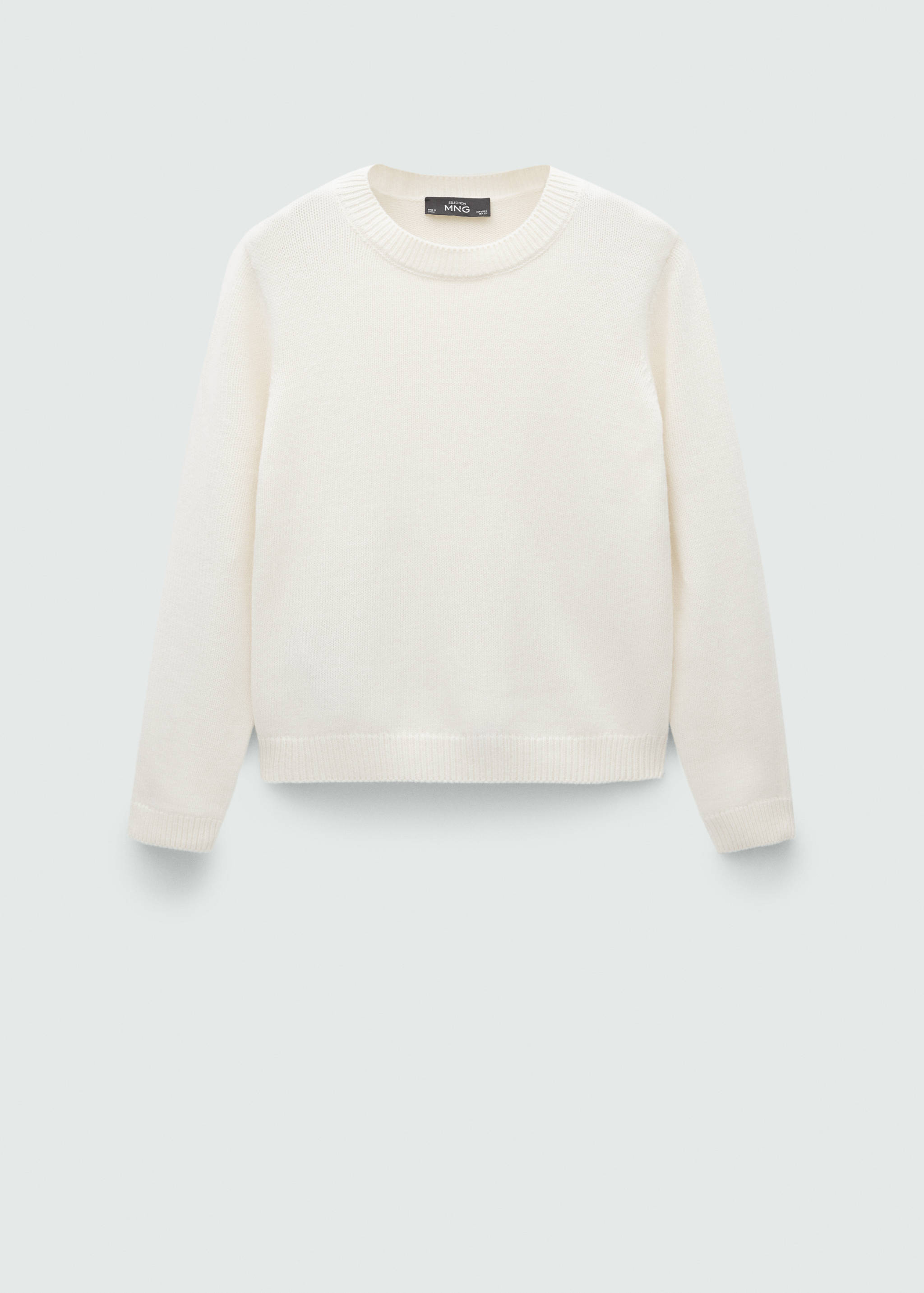 Rounded neck wool sweater - Article without model