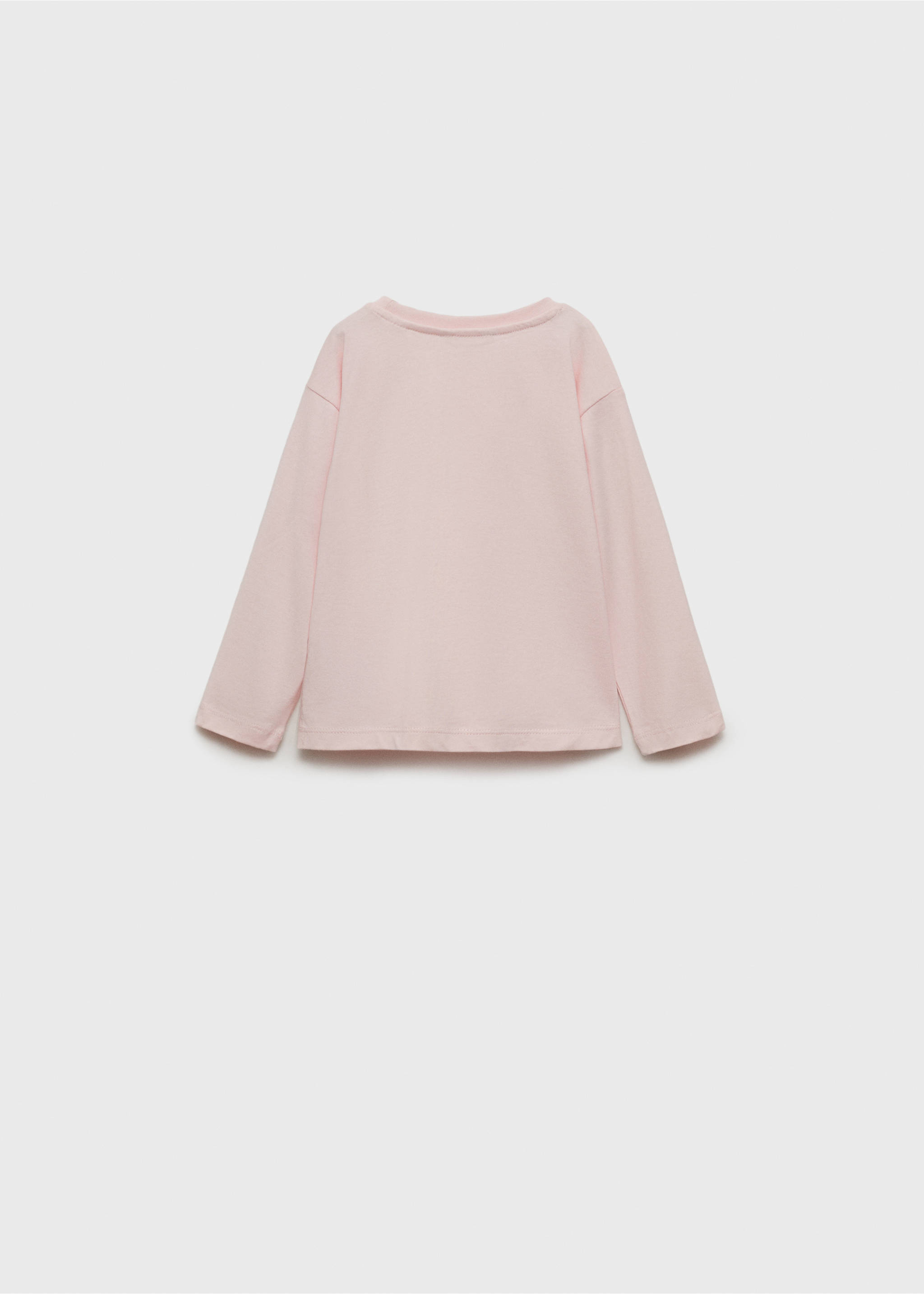 T-shirt détail imprimé - Verso de l’article, Rose. Ref: 77009077-00.