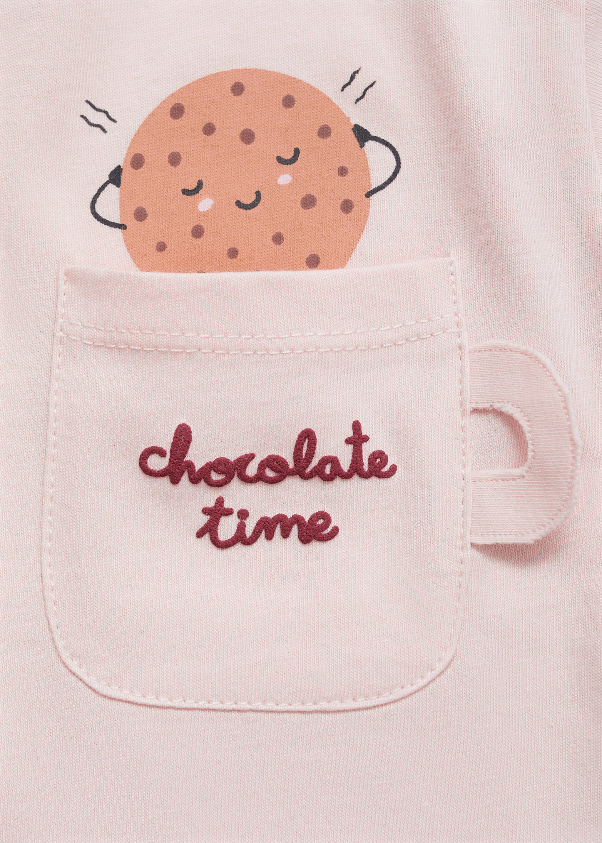 T-shirt détail imprimé - Détail de l'article 8, Rose. Ref: 77009077-00.