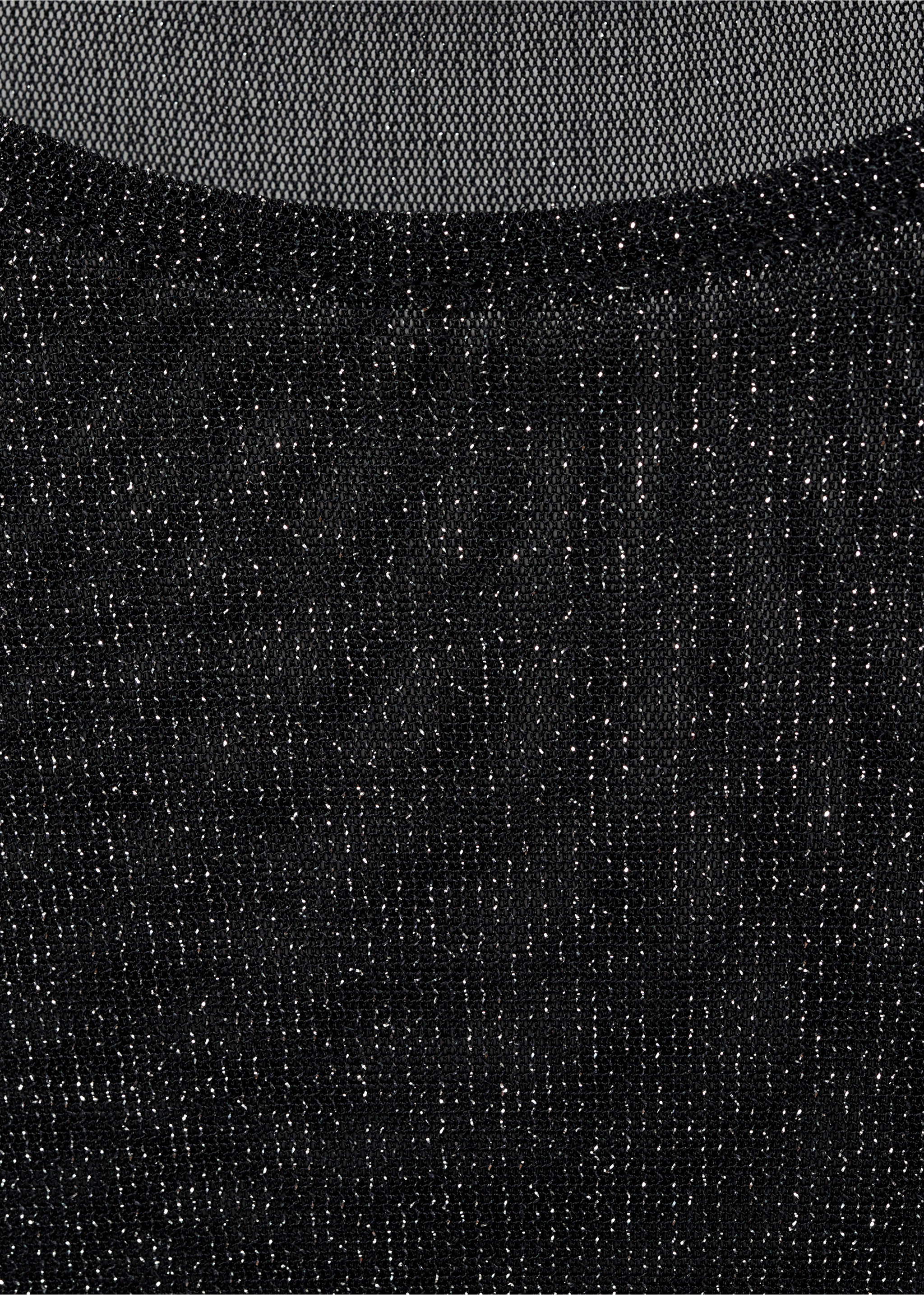 Camiseta lurex semitransparente - Detalle del artículo 8, Negro. Ref: 77009081-00.
