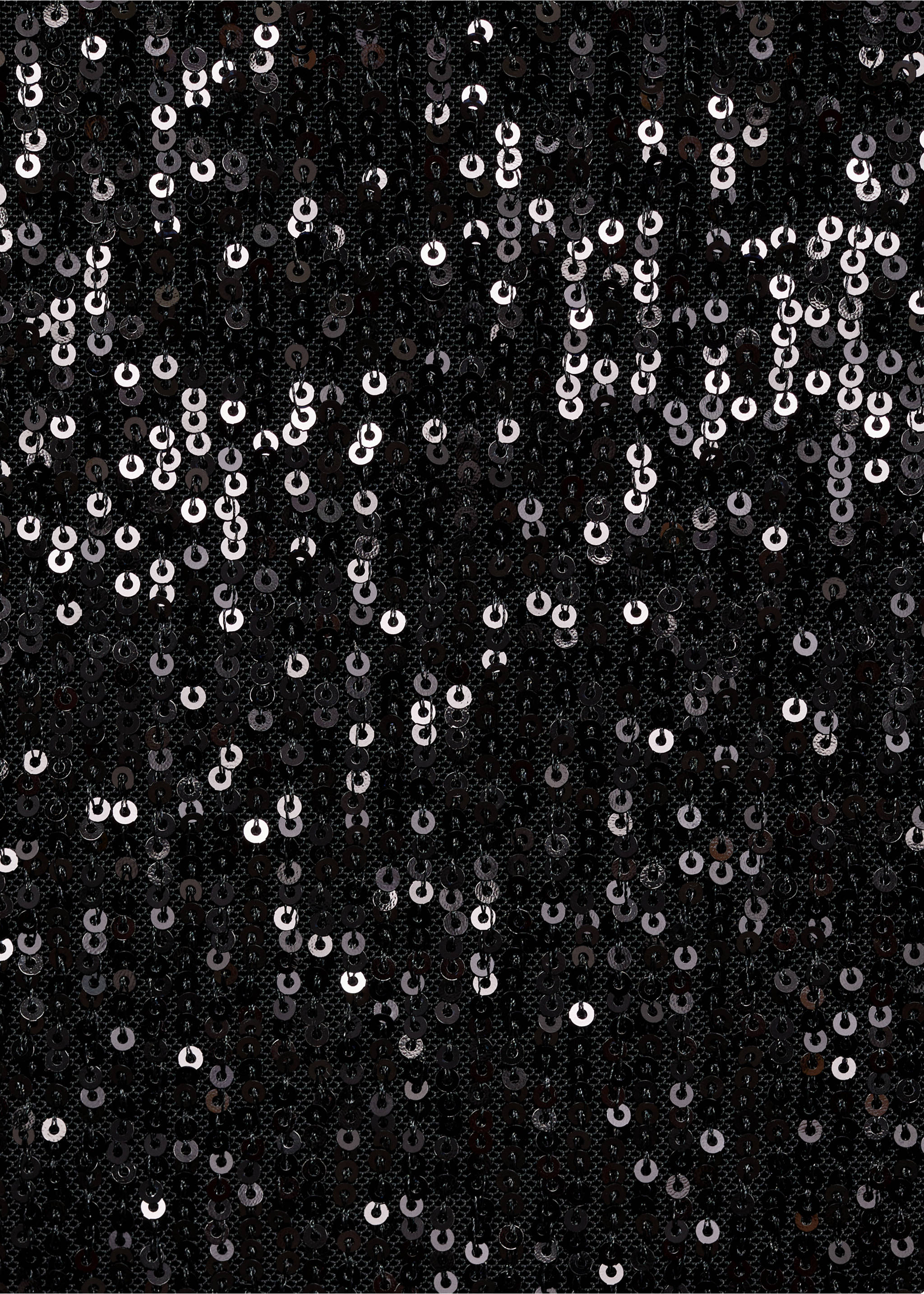 Short-sleeved sequined t-shirt - Details of the article 0, Black. Ref: 77009083-00.