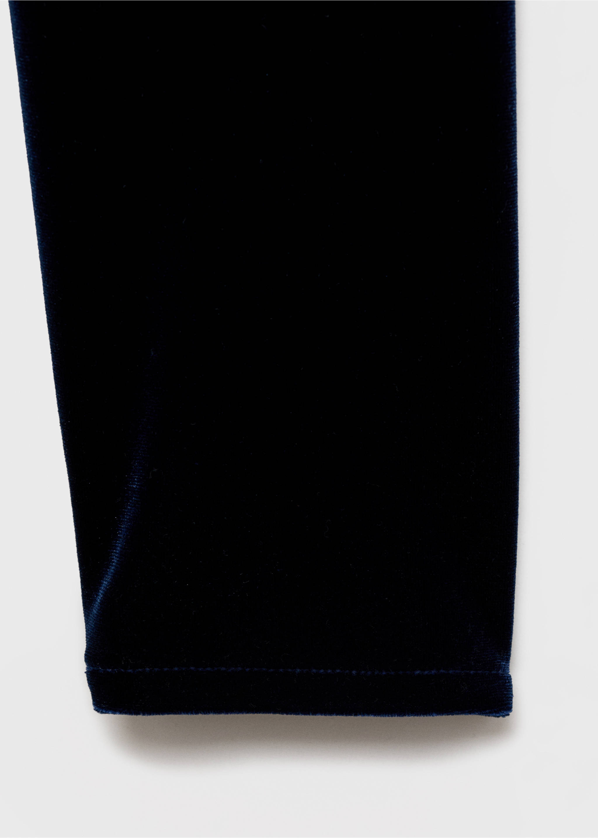 Camiseta terciopelo escotada - Detalle del artículo 0, Azul noche. Ref: 77009084-00.