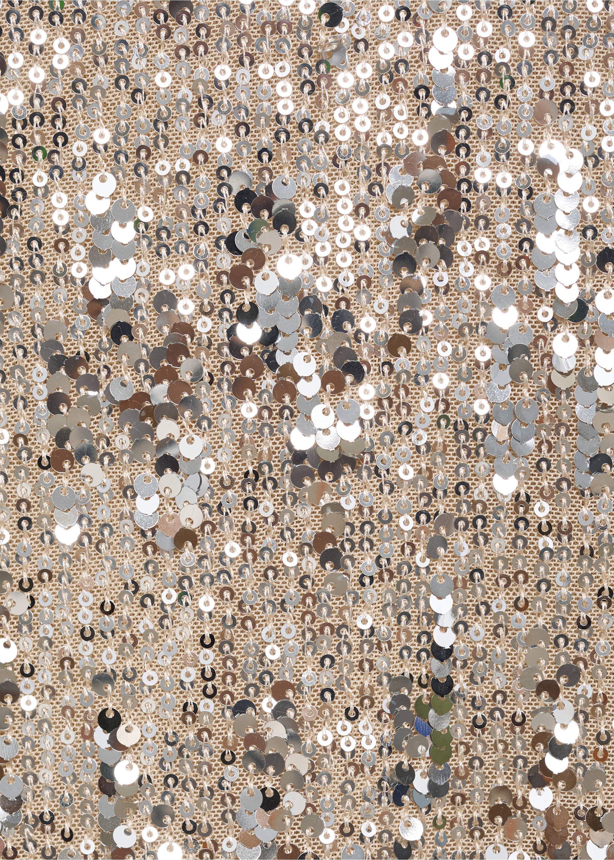 Long-sleeved t-shirt with sequins - Details of the article 0, Silver. Ref: 77009085-00.