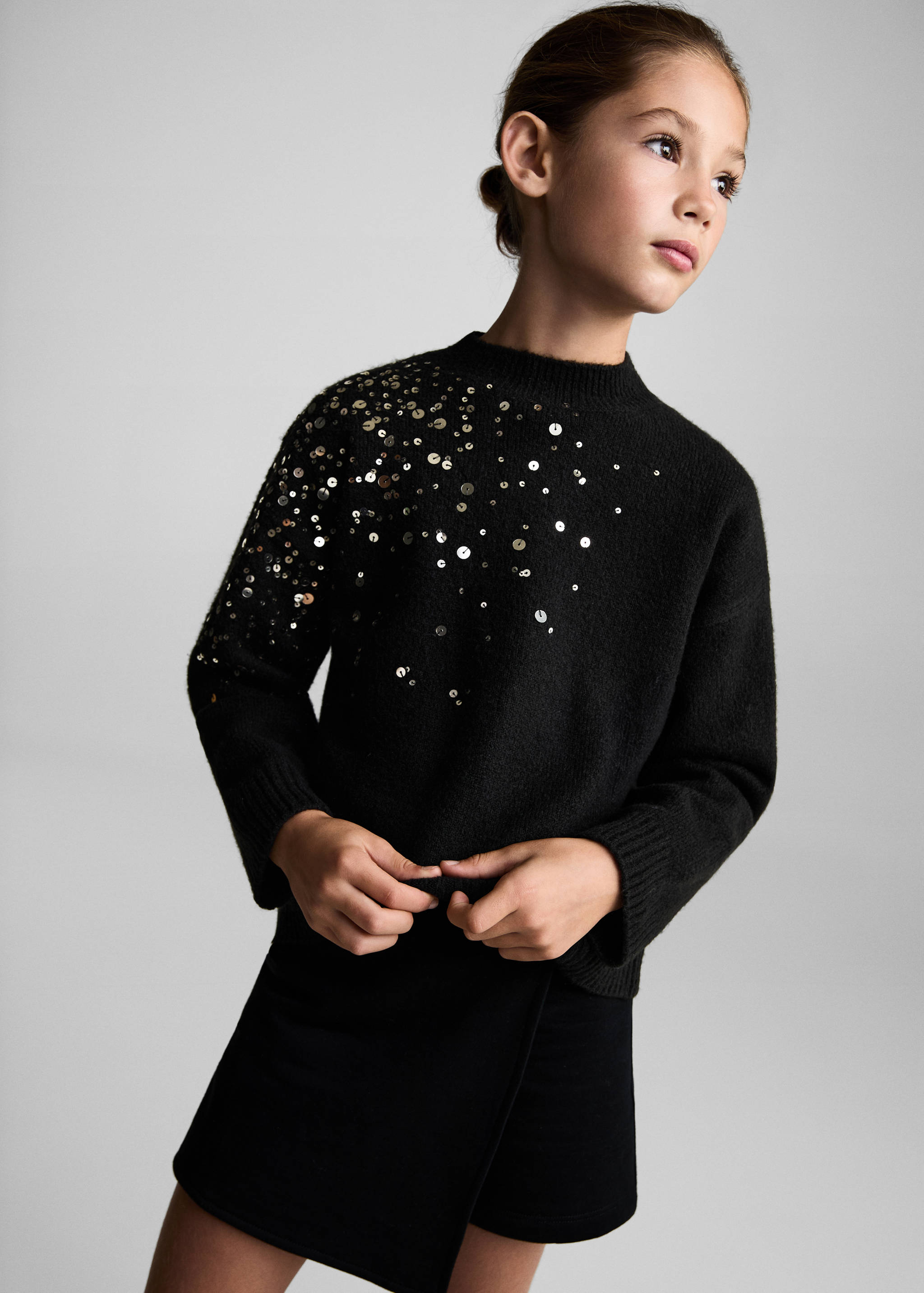 Jersey punto lentejuelas - Plano medio