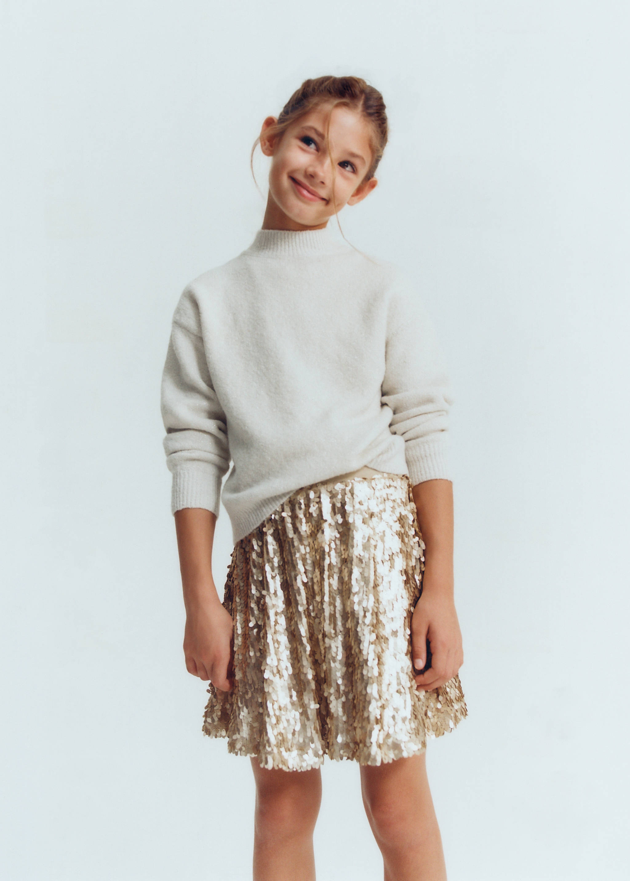 Knitted sweater with perkins neck - Details of the article 6