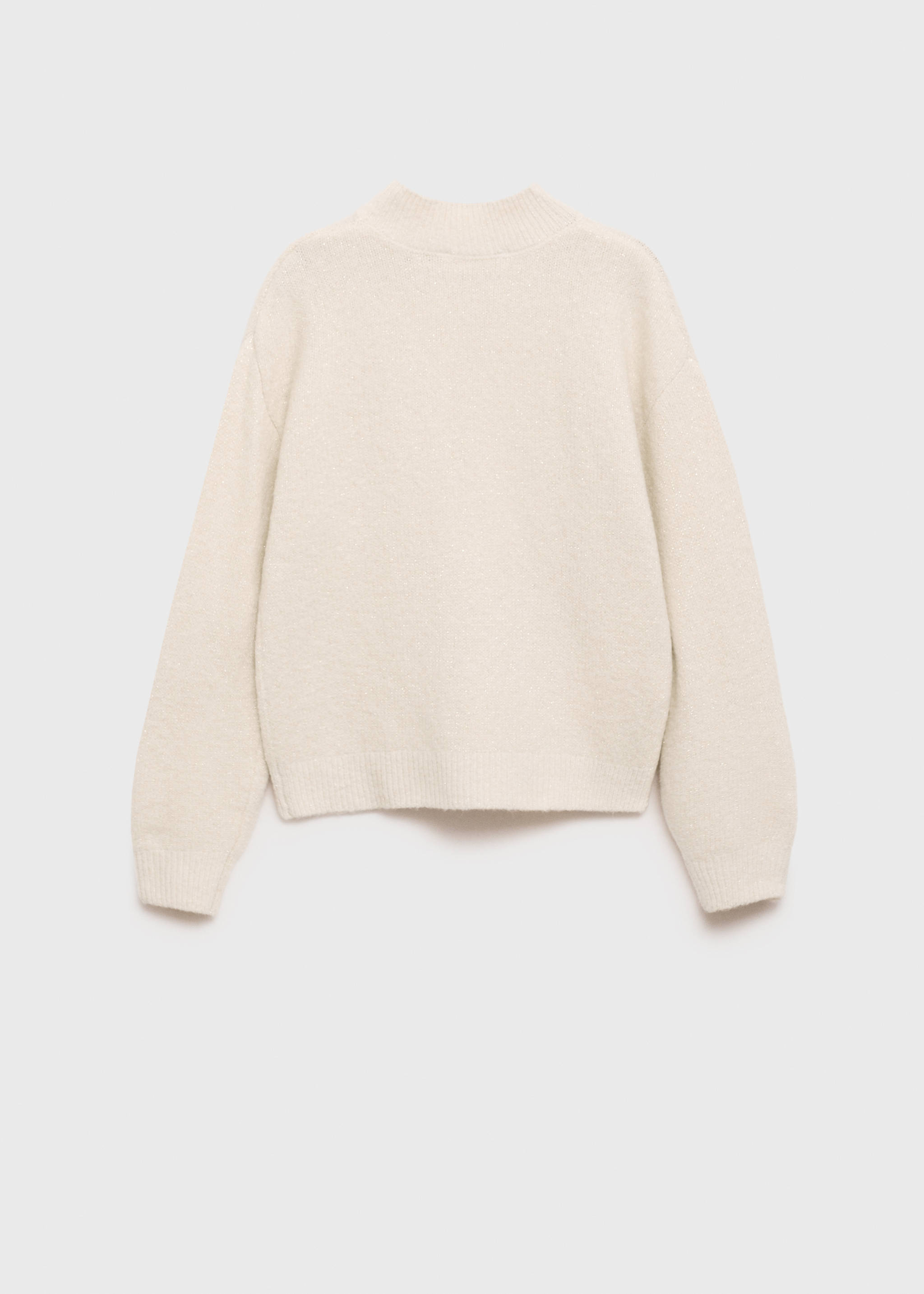 Knitted sweater with perkins neck - Reverse of the article