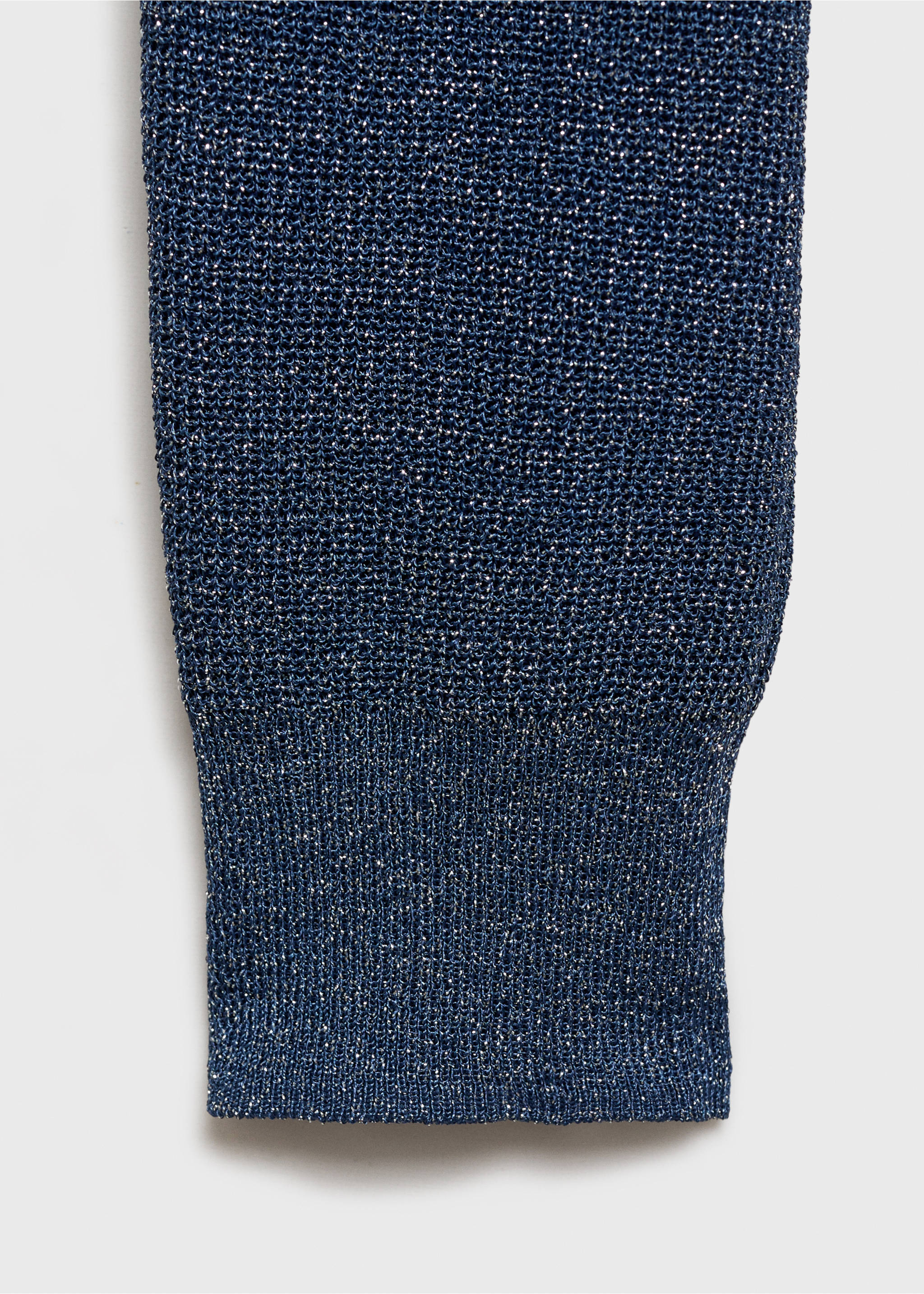 Crewneck lurex sweater - Details of the article 0, Dark Navy. Ref: 77009244-00.