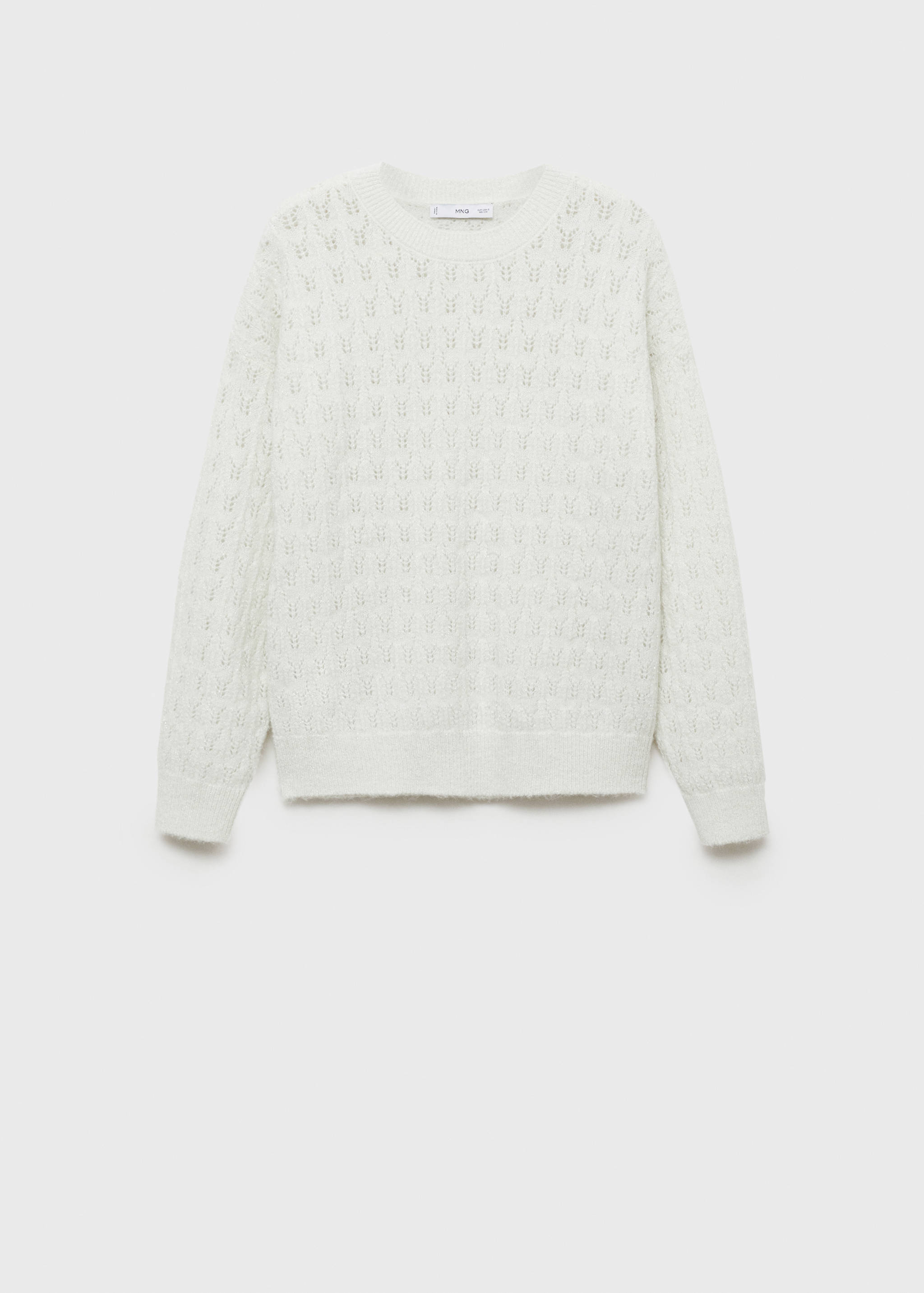 Lochstrick-Pullover mit Lurexdetails - Artikel ohne Model