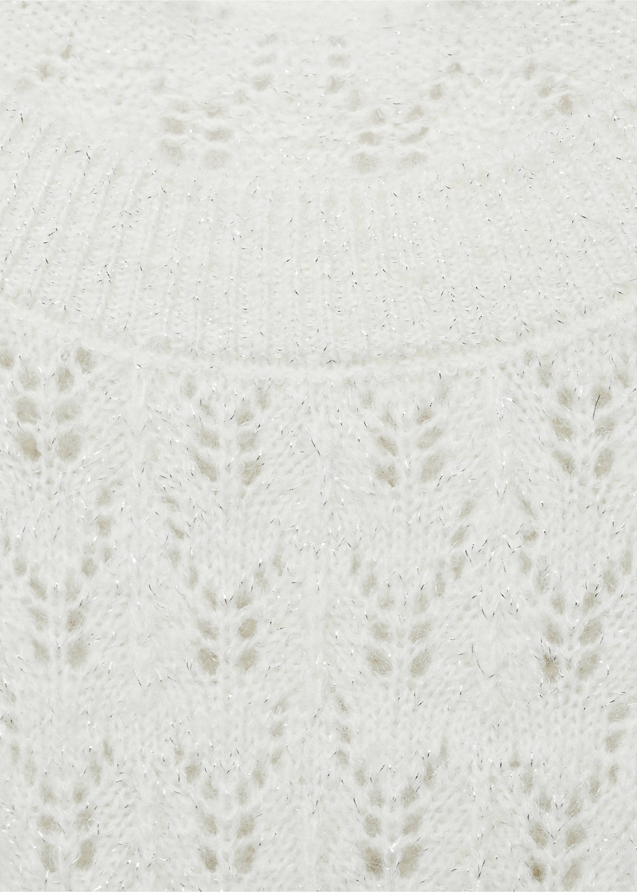 Pull-over ajouré détails Lurex - Détail de l'article 8, Écru. Ref: 77009245-00.