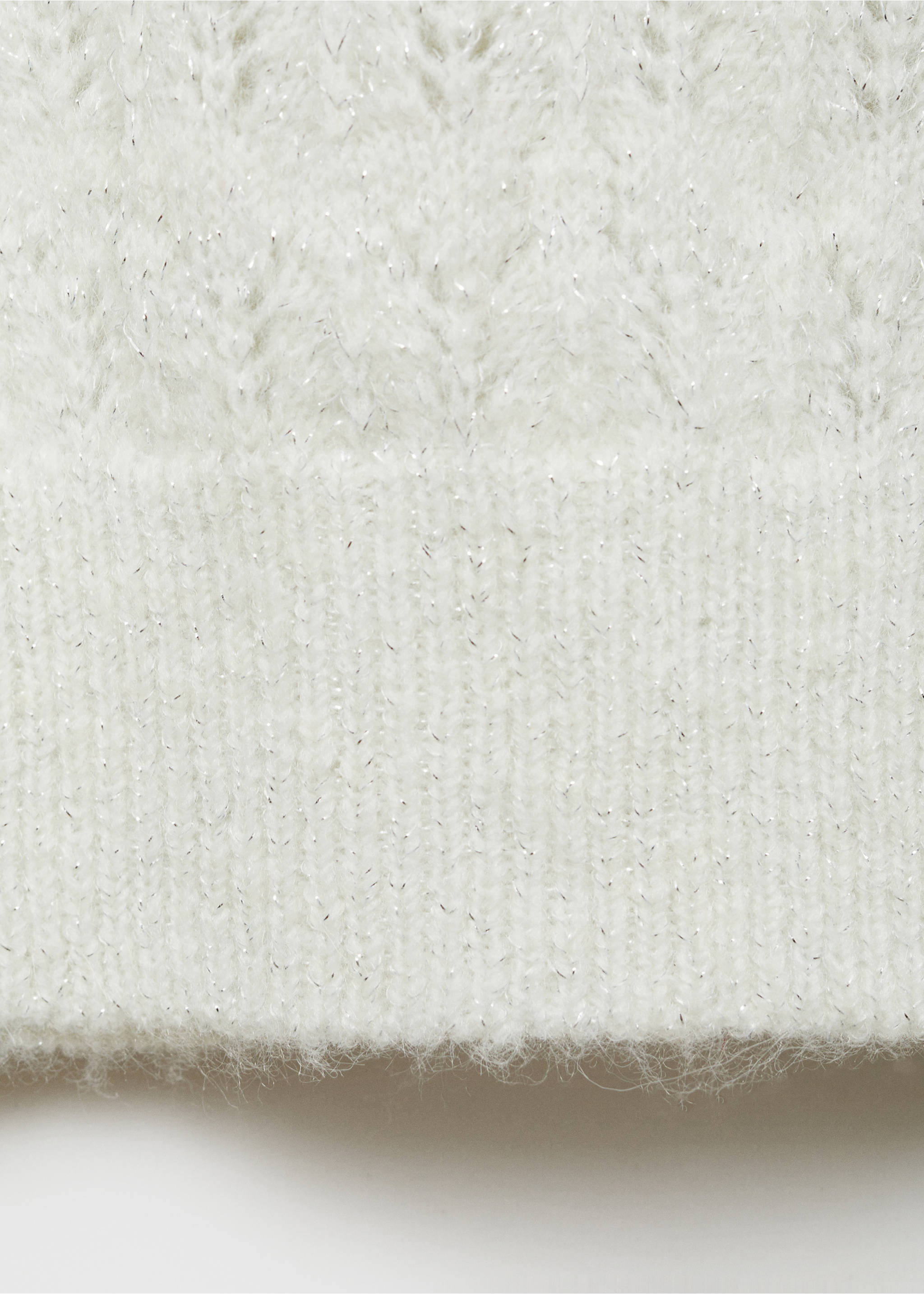 Pull-over ajouré détails Lurex - Détail de l'article 0, Écru. Ref: 77009245-00.