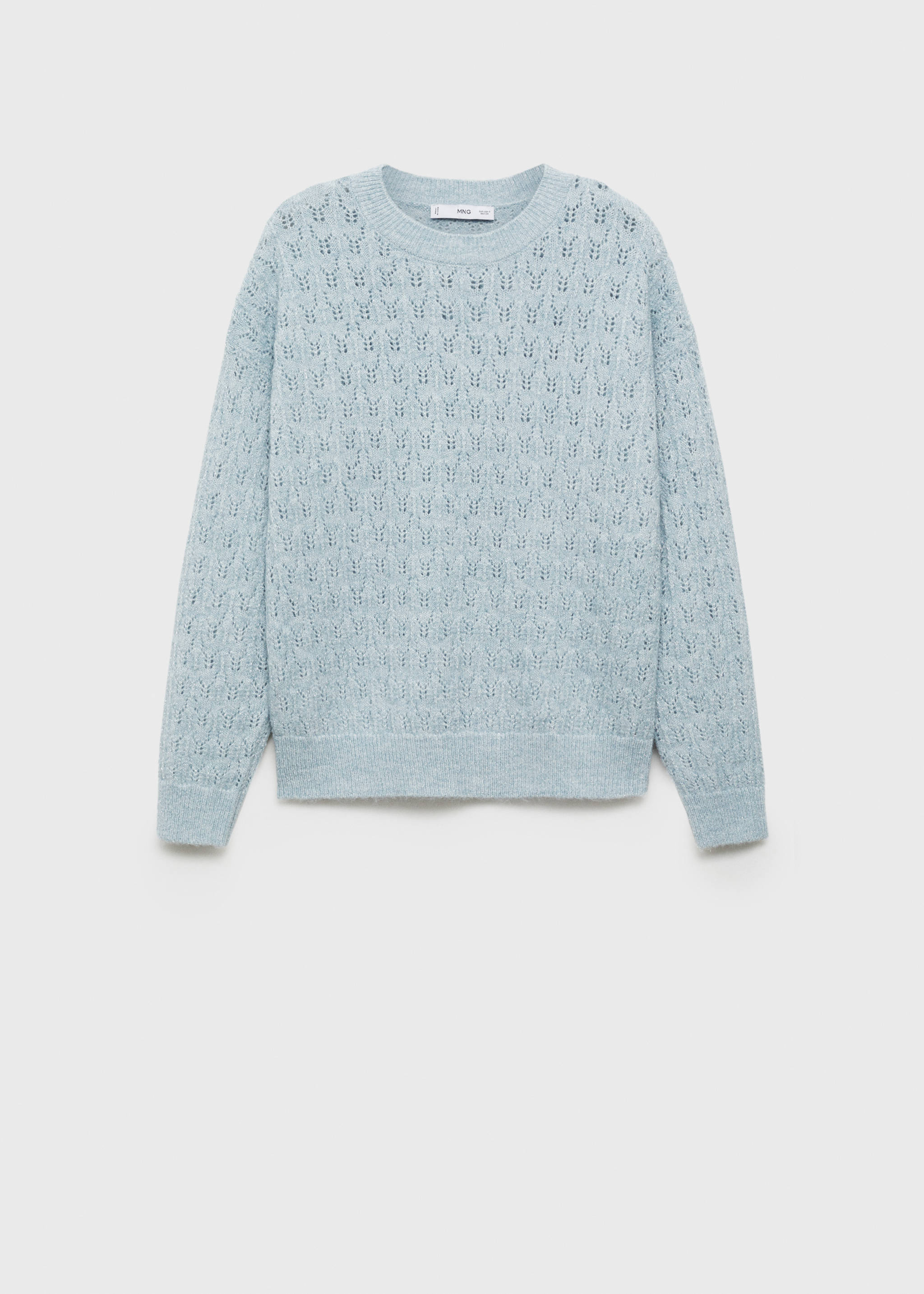 Lochstrick-Pullover mit Lurexdetails - Artikel ohne Model