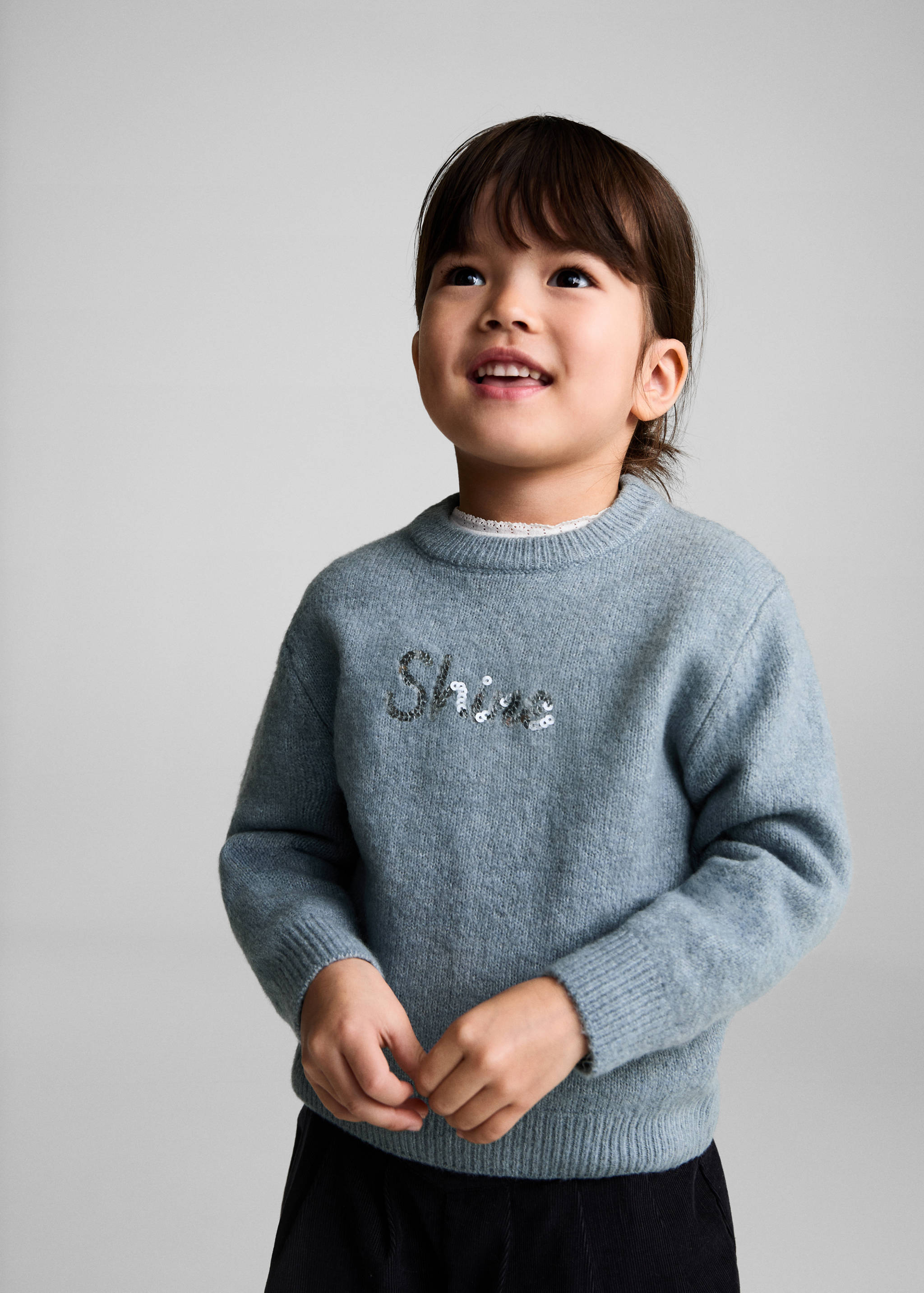 Sequin message sweater - Medium plane