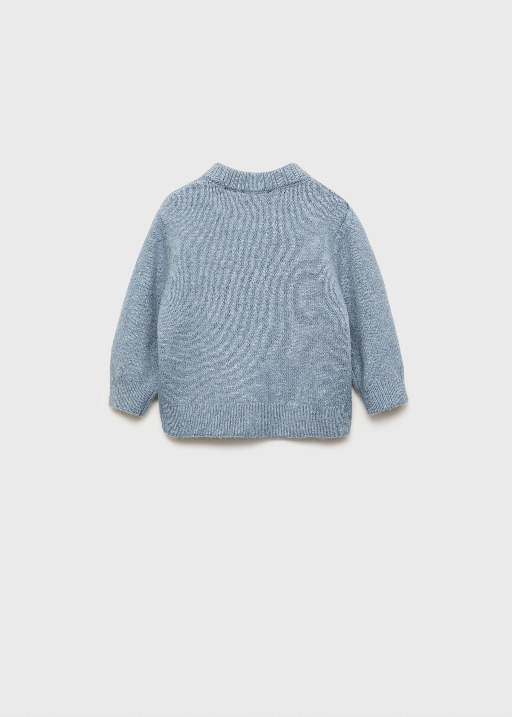 Pull-over à message et sequins - Verso de l’article, Gris chiné clair. Ref: 77009247-00.