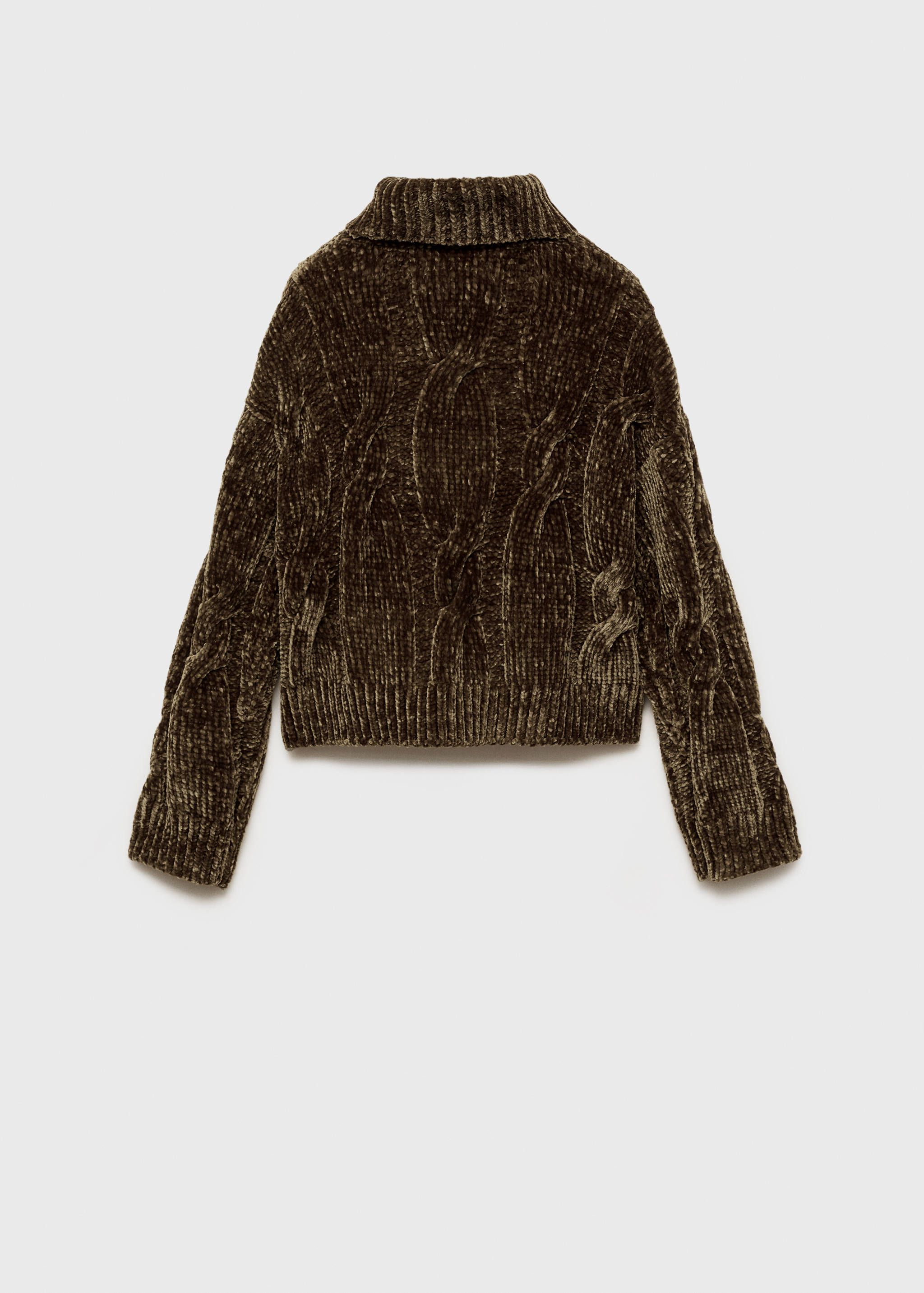 Kötött zsenília pulóver garbónyakkal - A cikk hátulja