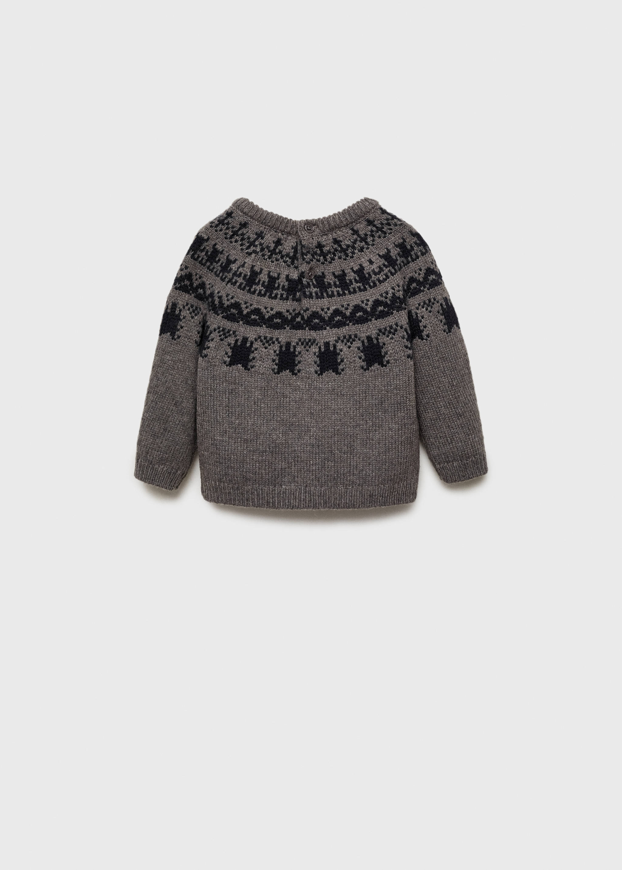 Jacquard wool sweater - Reverse of the article