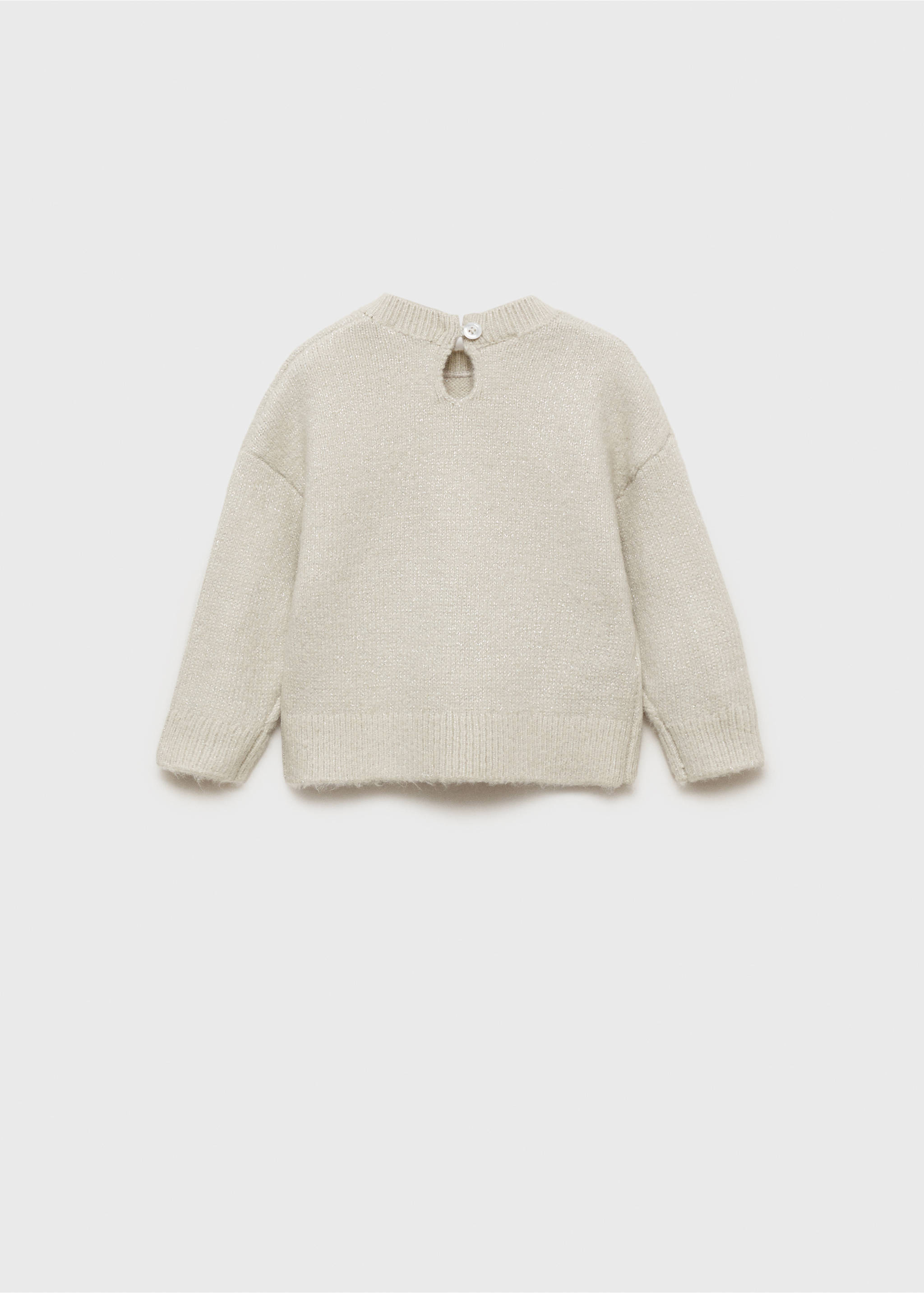 Pull-over maille pingouin brodé - Verso de l’article, Gris clair/pastel. Ref: 77009253-00.