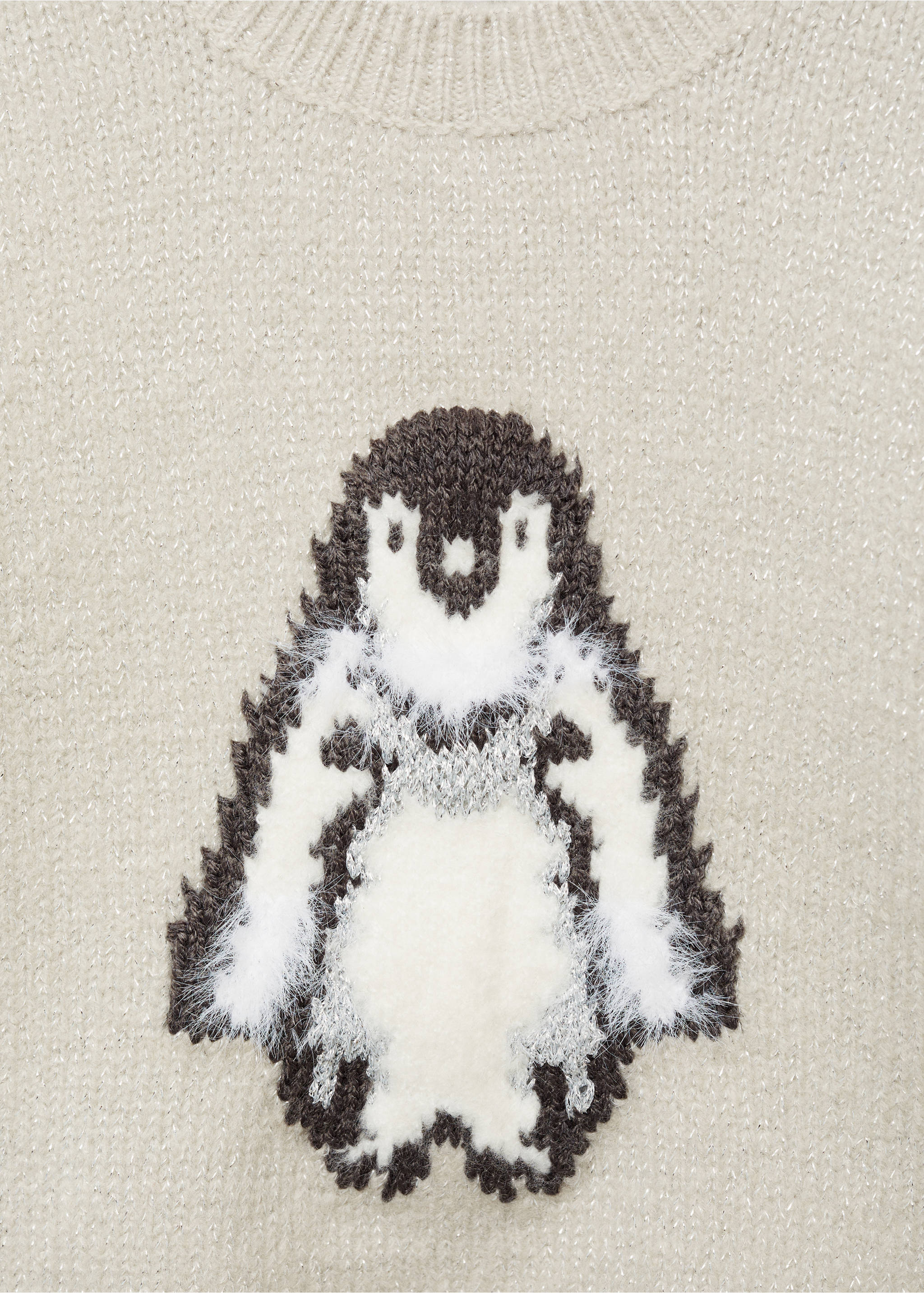 Pull-over maille pingouin brodé - Détail de l'article 8, Gris clair/pastel. Ref: 77009253-00.
