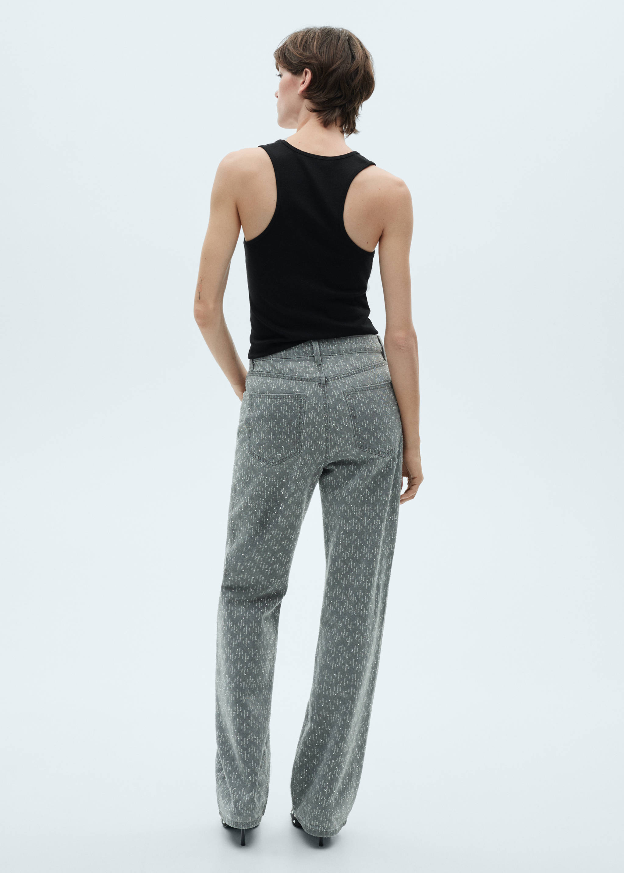 Top de algodão com alças largas - Verso do artigo