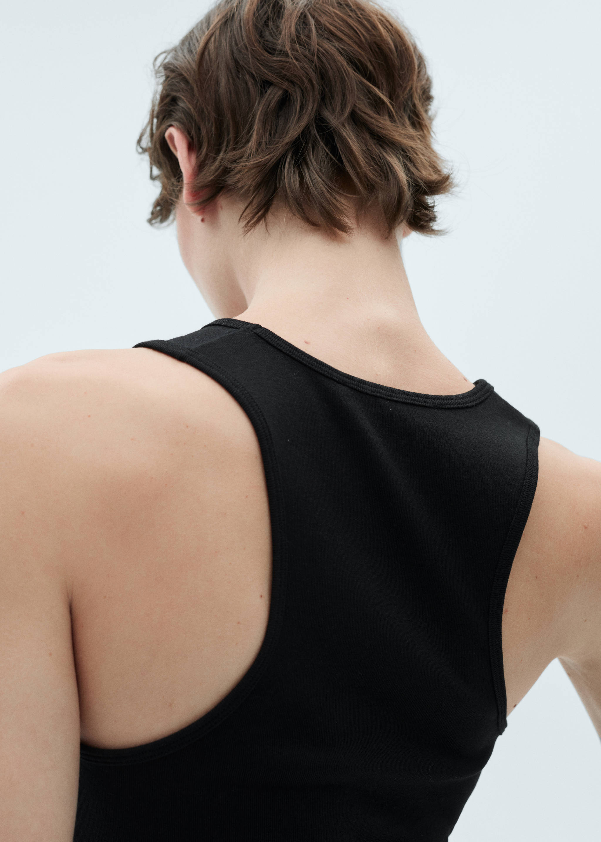 Top de algodão com alças largas - Pormenor do artigo 1