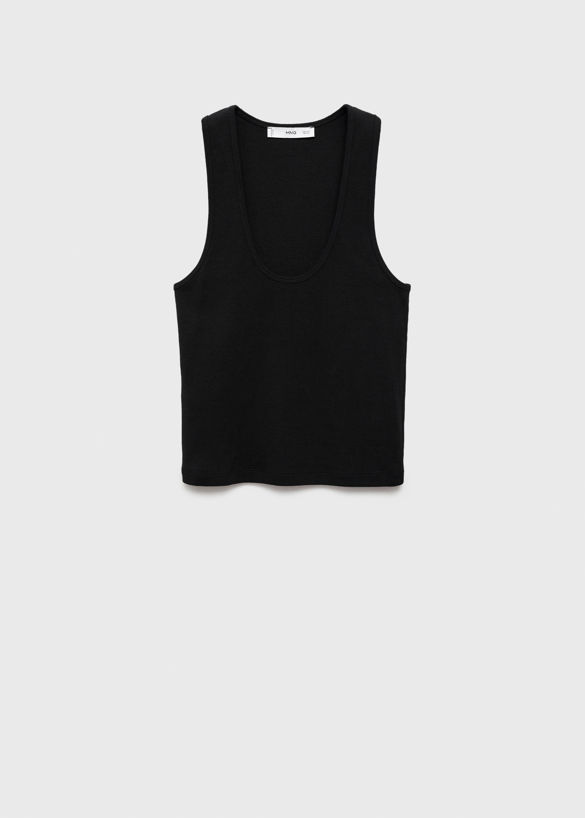 Top de algodão com alças largas - Artigo sem modelo