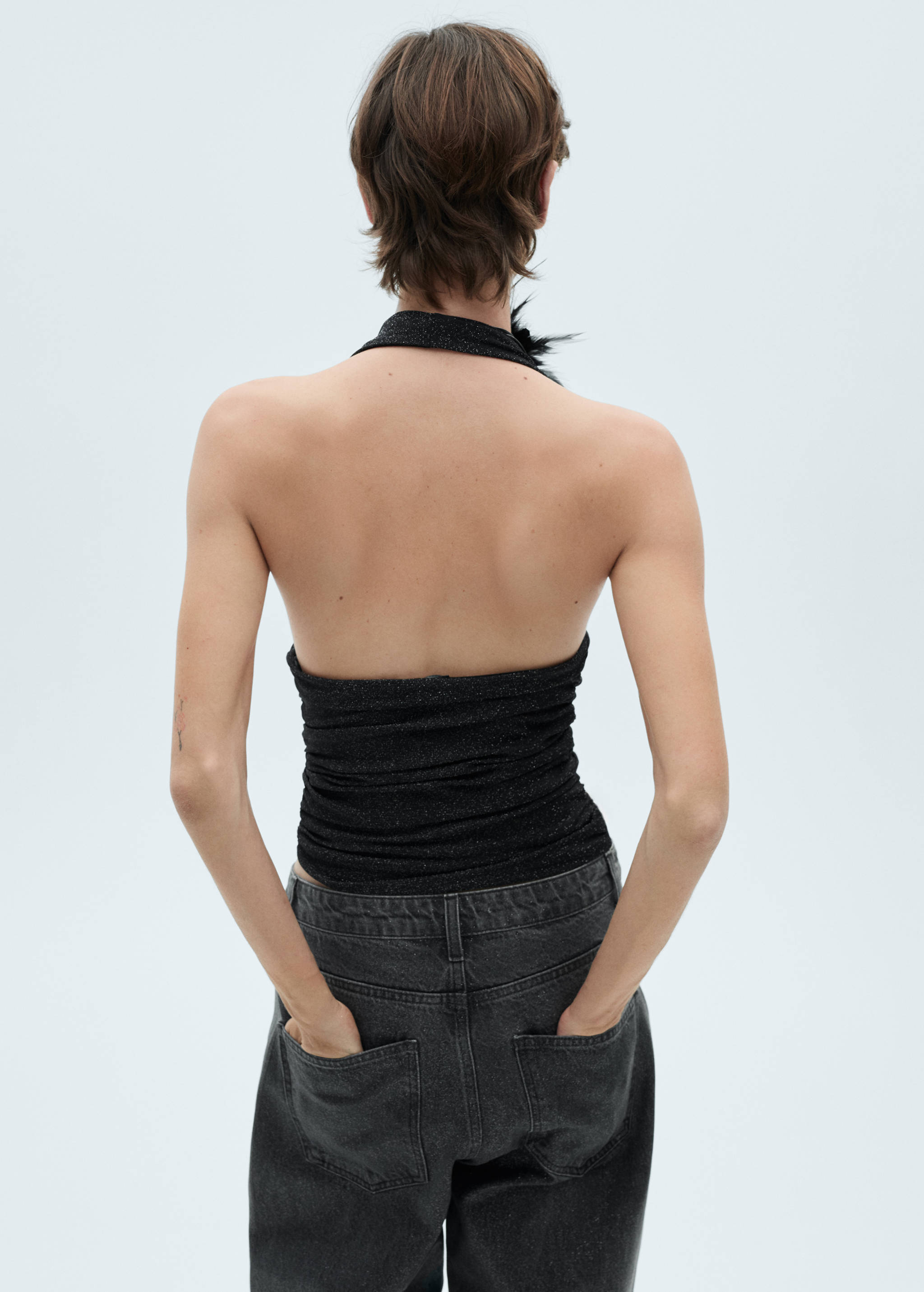 Neckholder-Top aus Lurexstrick - Rückseite des Artikels