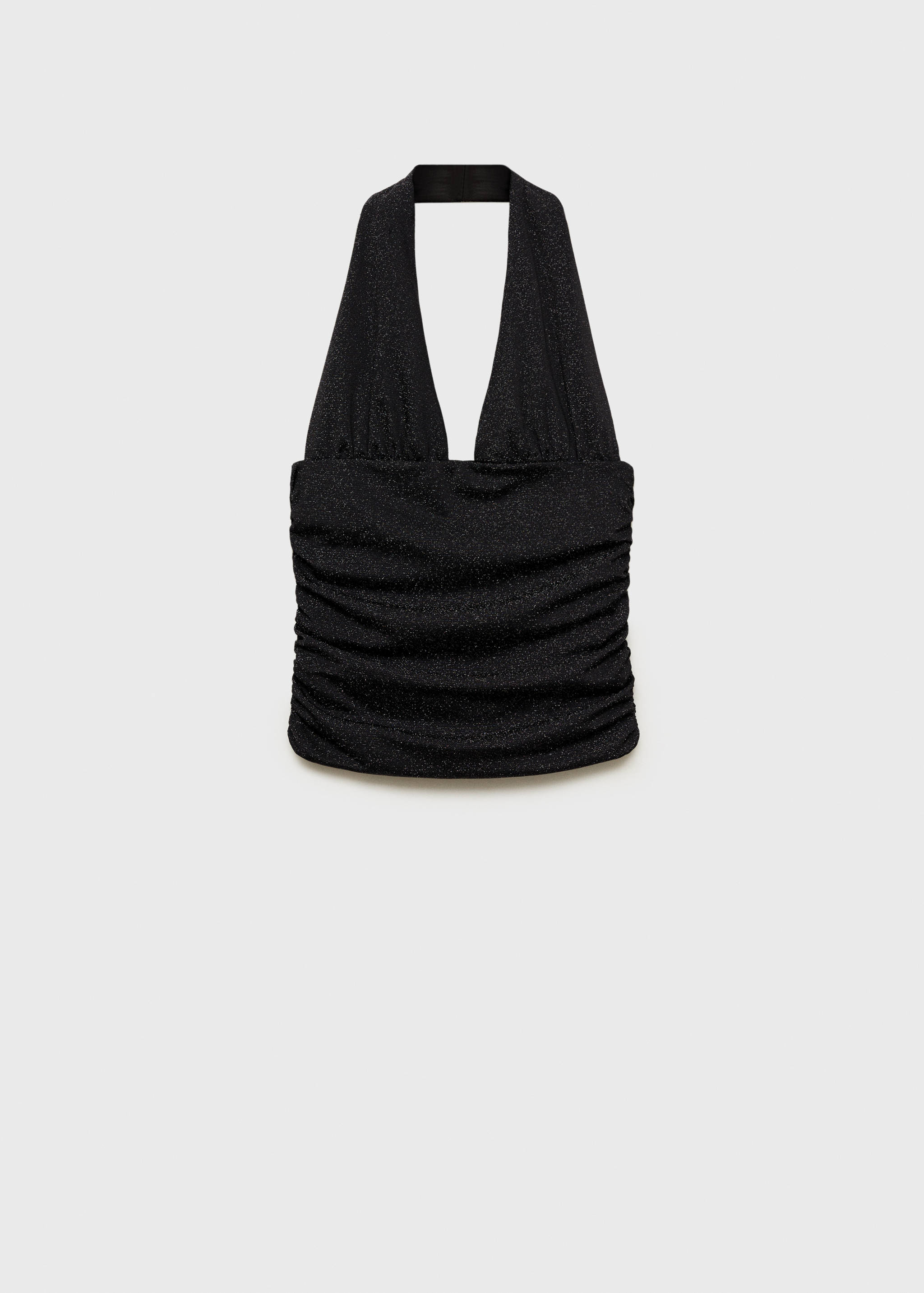Neckholder-Top aus Lurexstrick - Artikel ohne Model