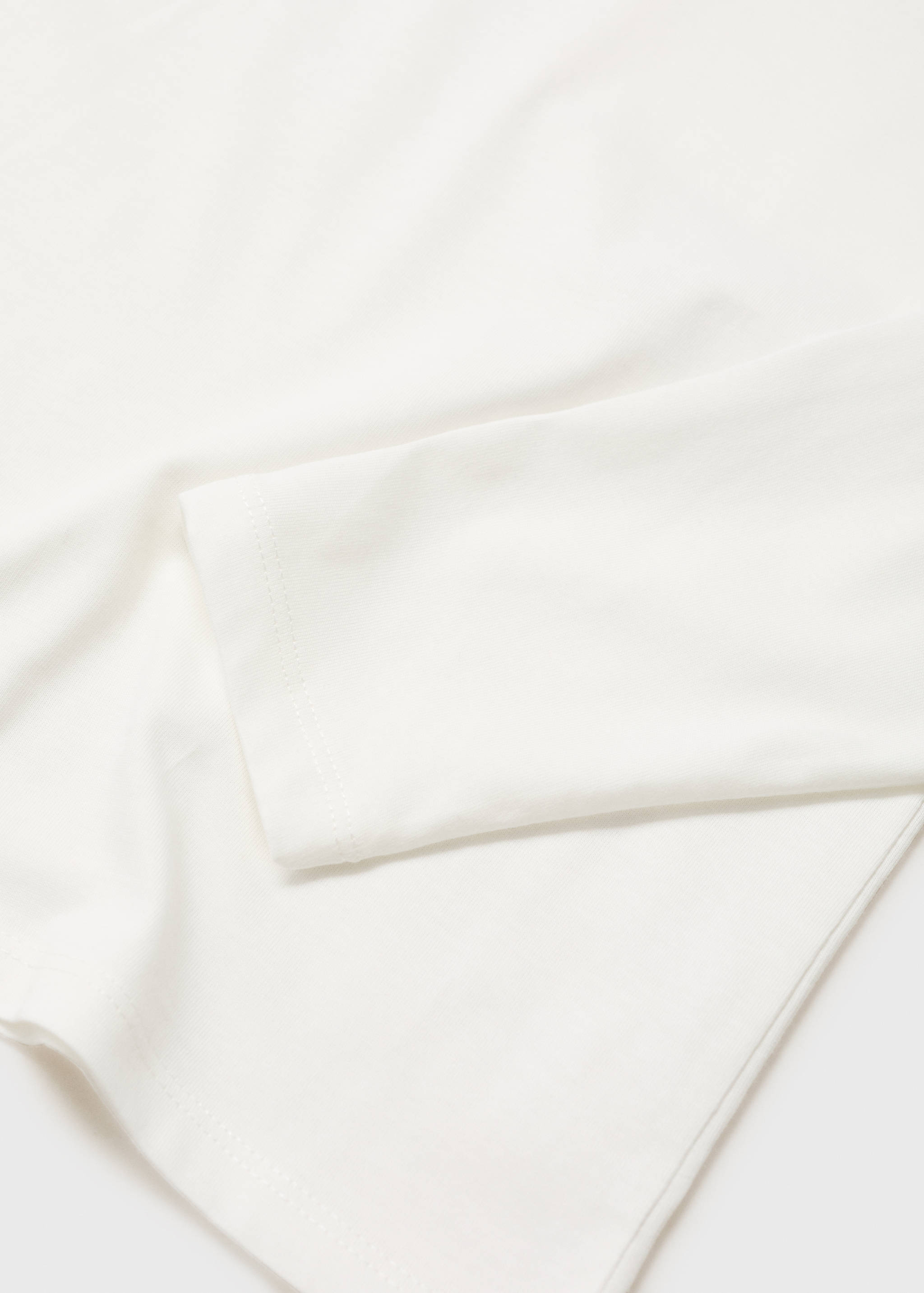 Baumwoll-T-Shirt mit besticktem Detail - Detail des Artikels 0