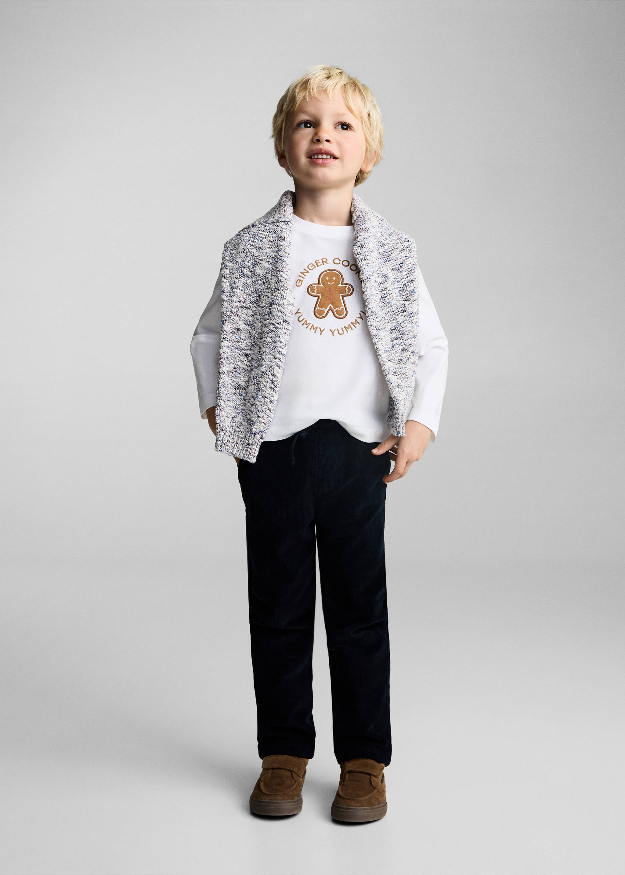 Μπλούζα χριστουγεννιάτικο σχέδιο - Γενικό πλάνο, Υπόλευκο. Ref: 77009411-00.