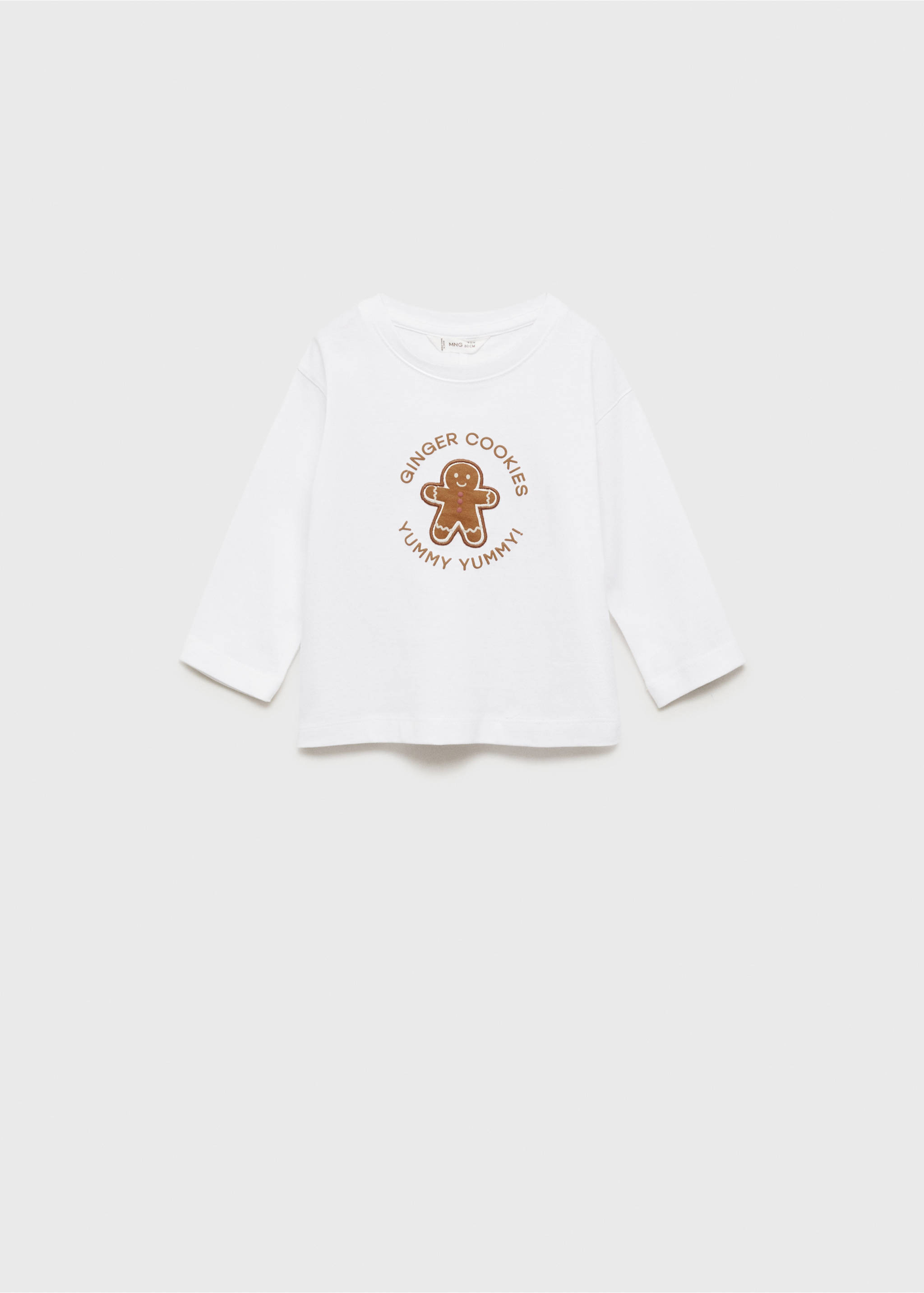 Μπλούζα χριστουγεννιάτικο σχέδιο - Προϊόν χωρίς μοντέλο, Υπόλευκο. Ref: 77009411-00.